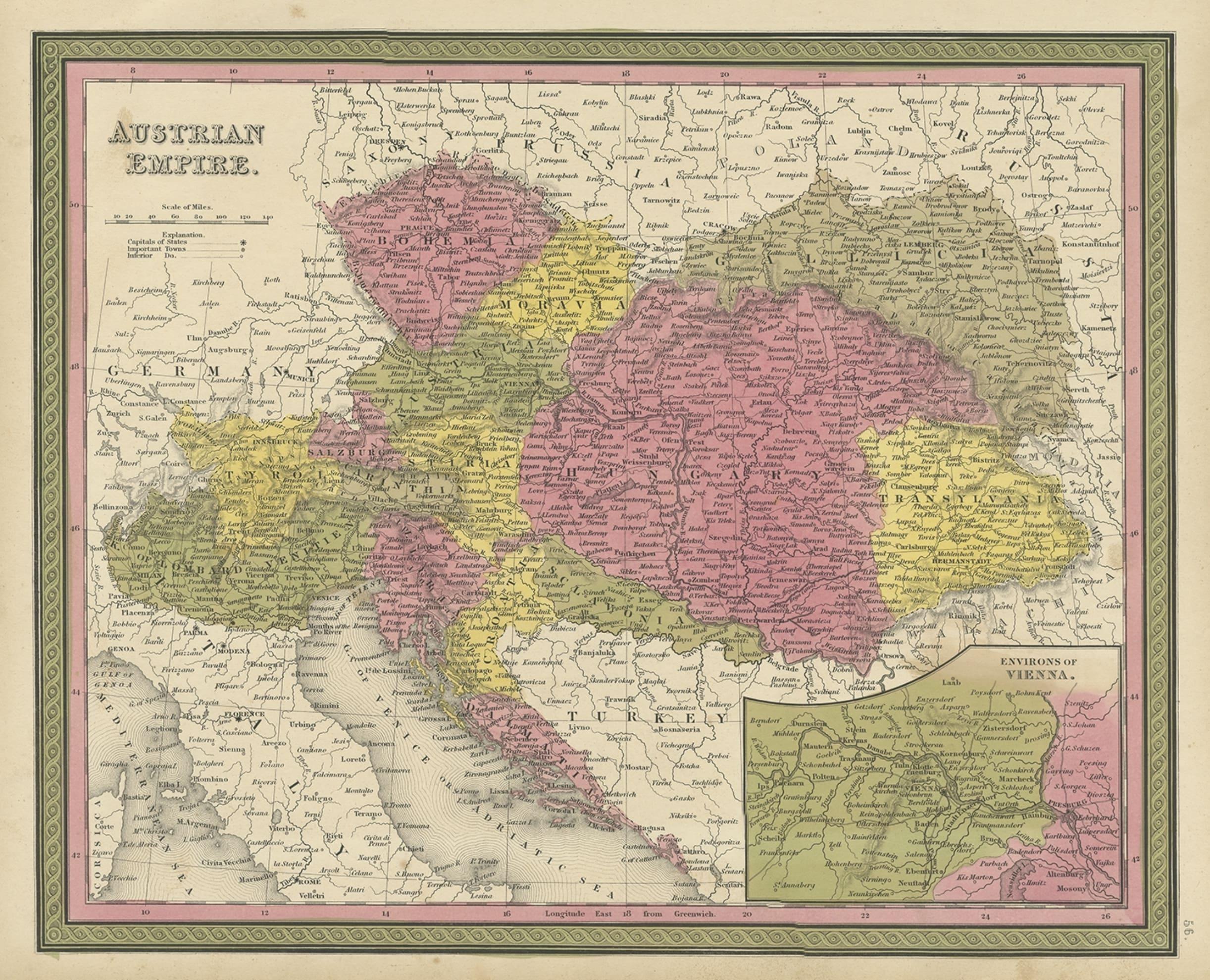austria-hungary map 1880