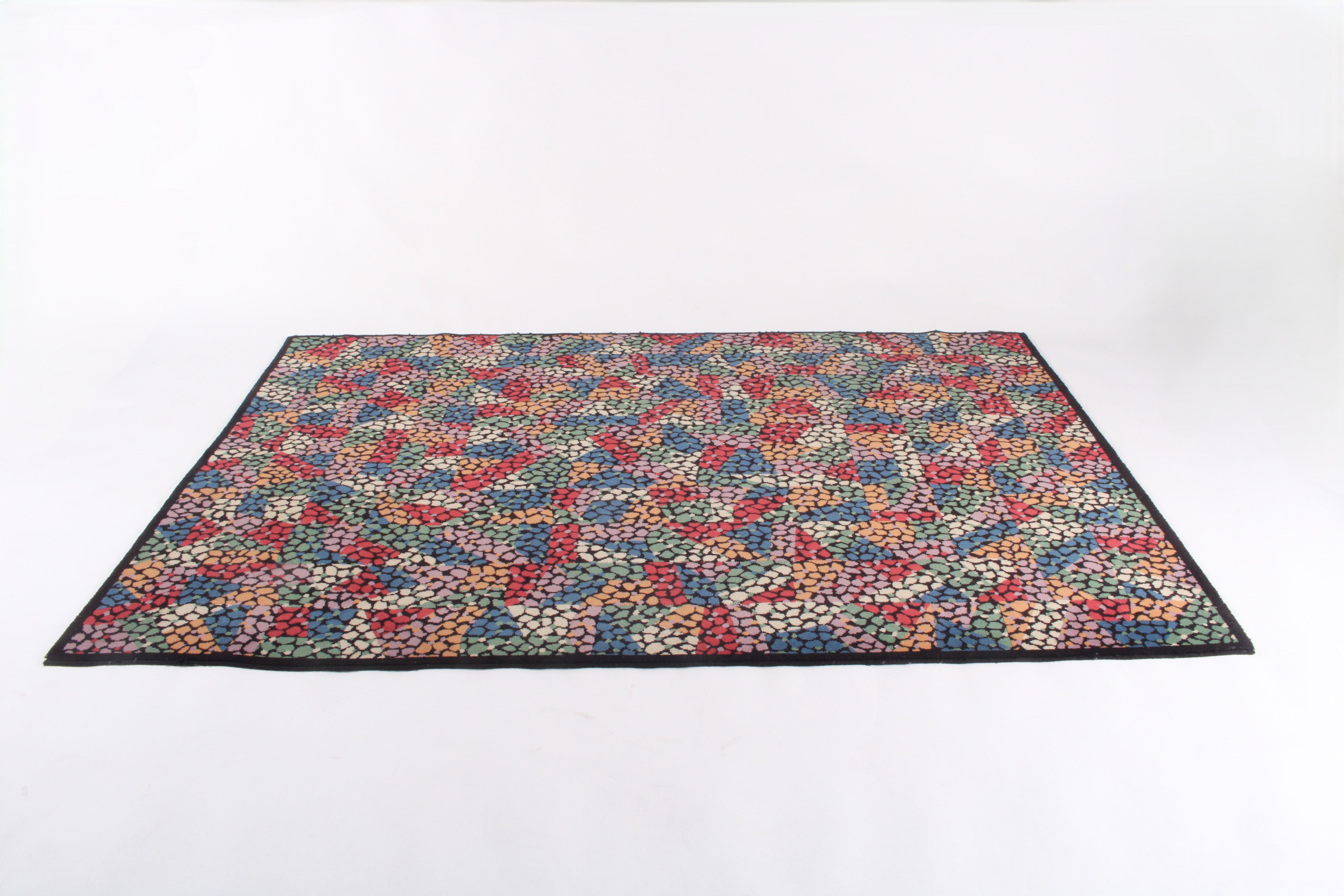 Organic Modern Colourful Patterned Rare Vintage Pure Wool Missoni Rug *FREE WORLDWIDE DELIVERY For Sale