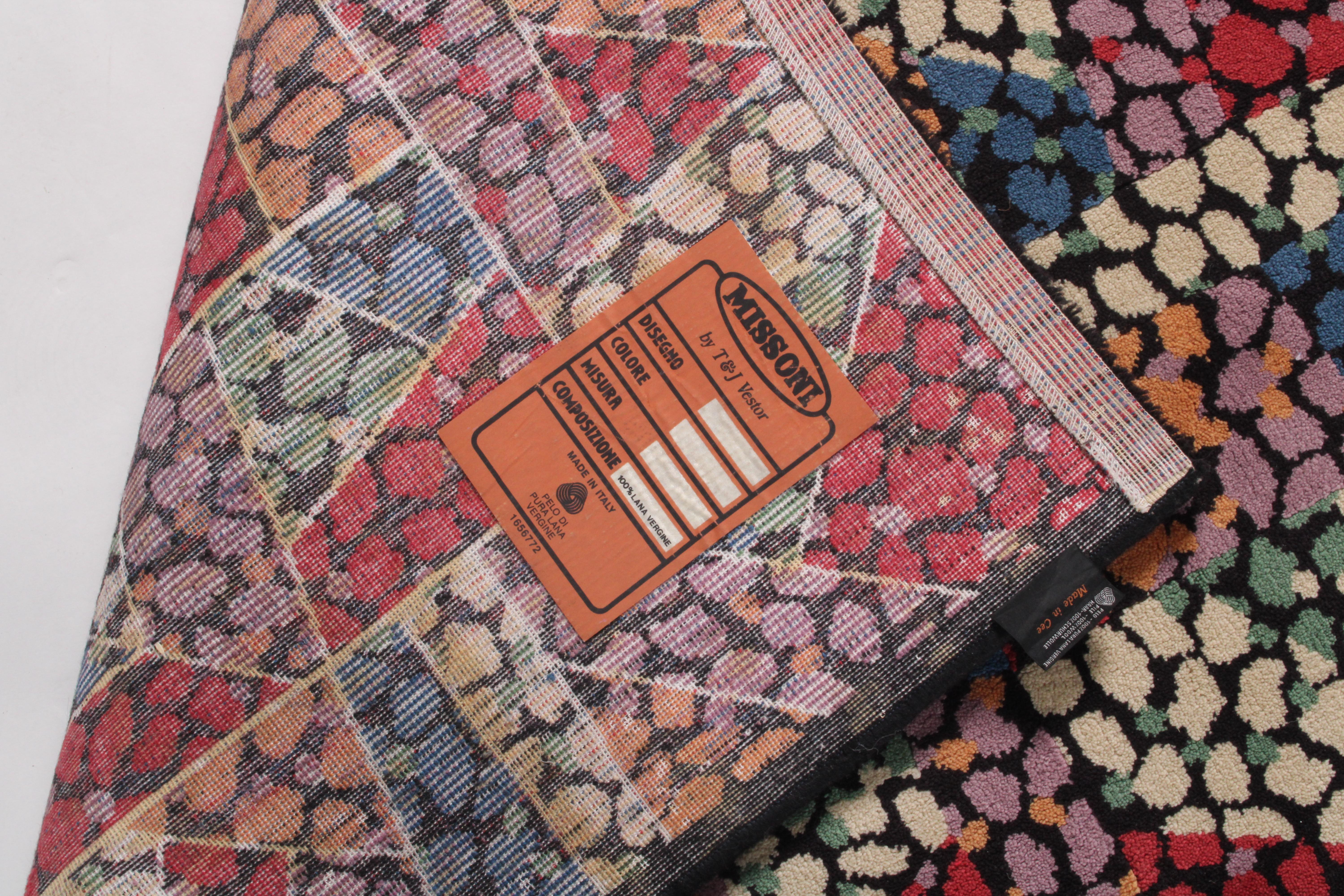 Italian Colourful Patterned Rare Vintage Pure Wool Missoni Rug *FREE WORLDWIDE DELIVERY For Sale