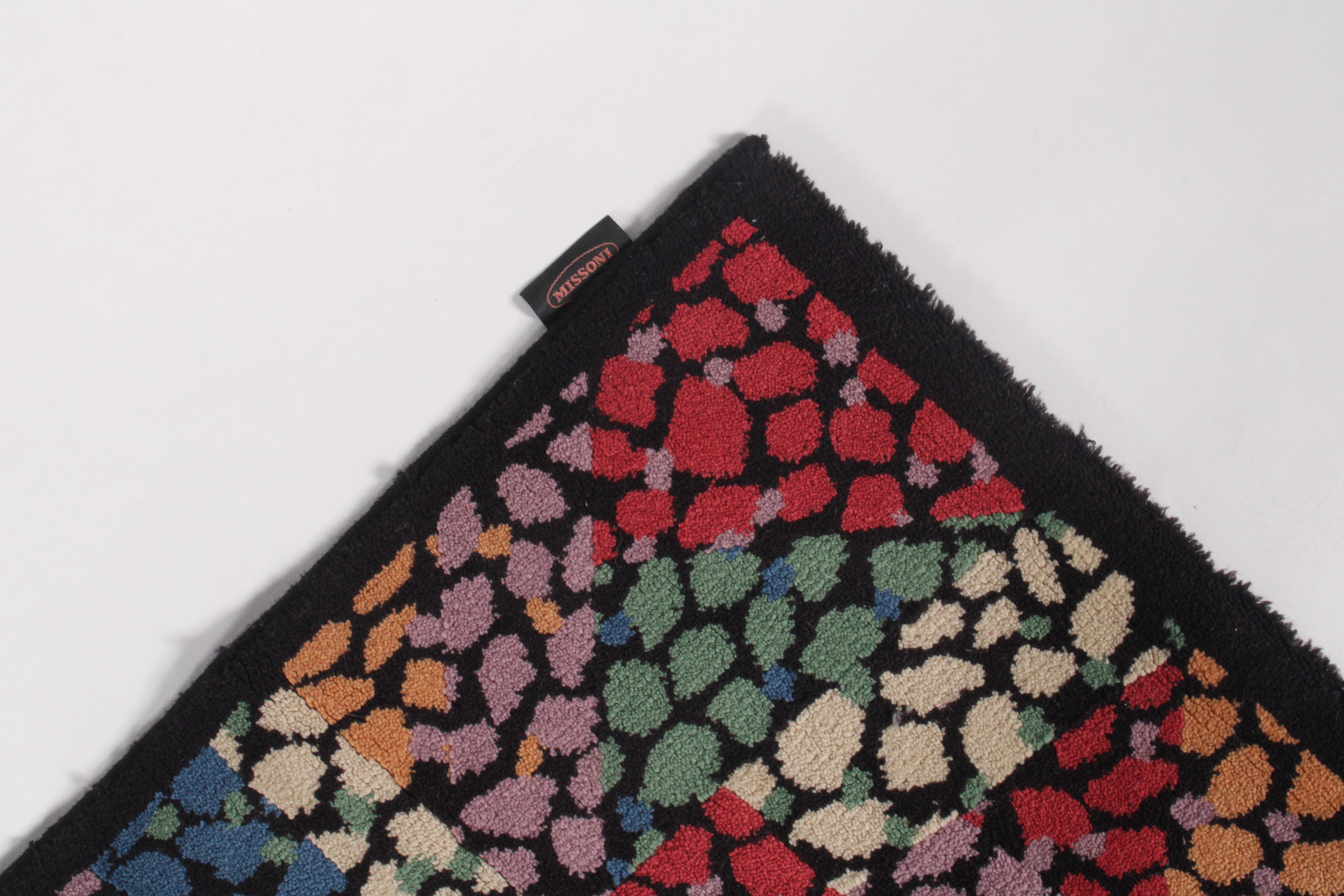 Hand-Woven Colourful Patterned Rare Vintage Pure Wool Missoni Rug *FREE WORLDWIDE DELIVERY For Sale
