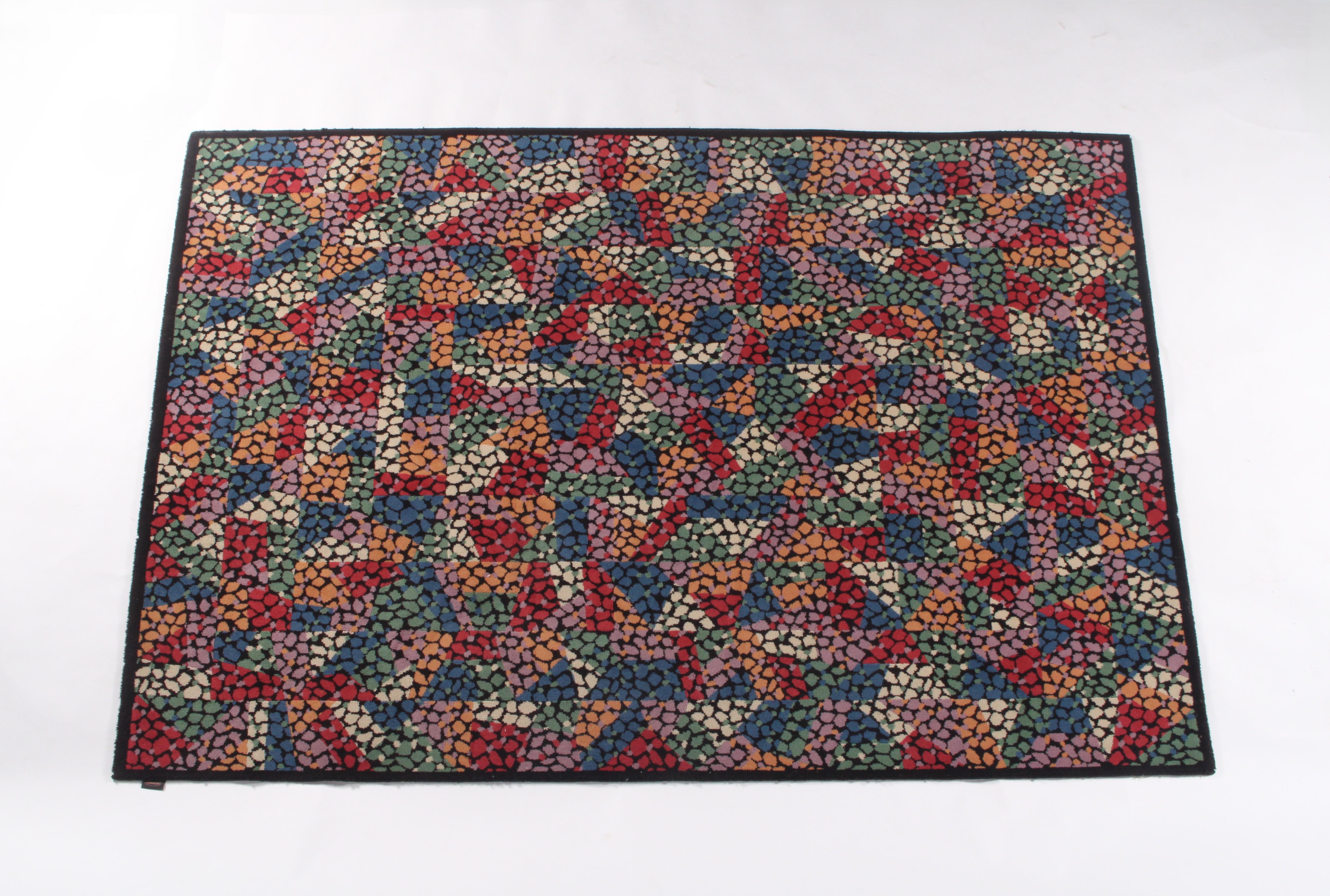 Colourful Patterned Rare Vintage Pure Wool Missoni Rug *FREE WORLDWIDE DELIVERY In Good Condition For Sale In Portlaoise, IE