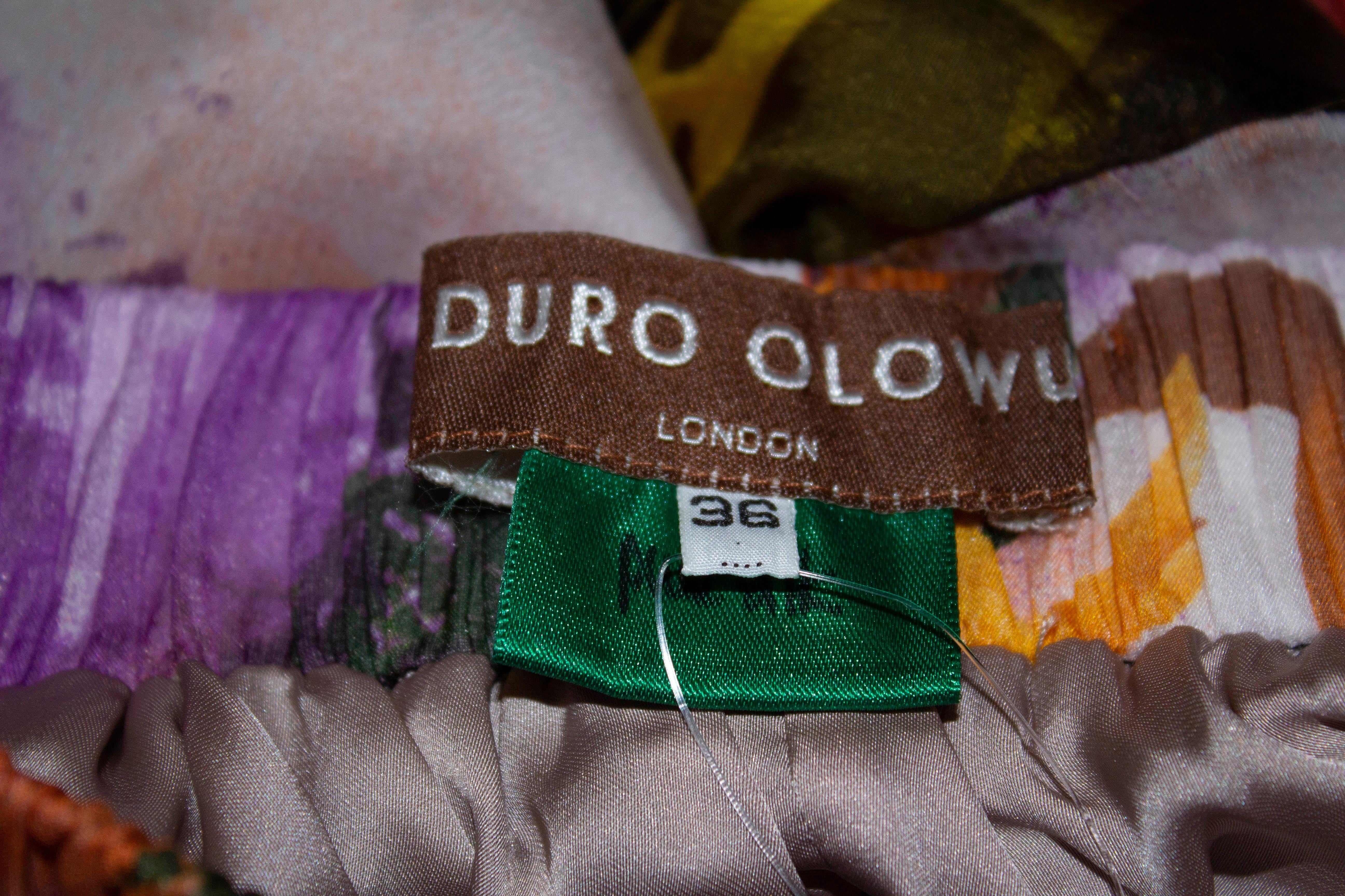 Colourful Silk Skirt by Duro Olowa For Sale 1