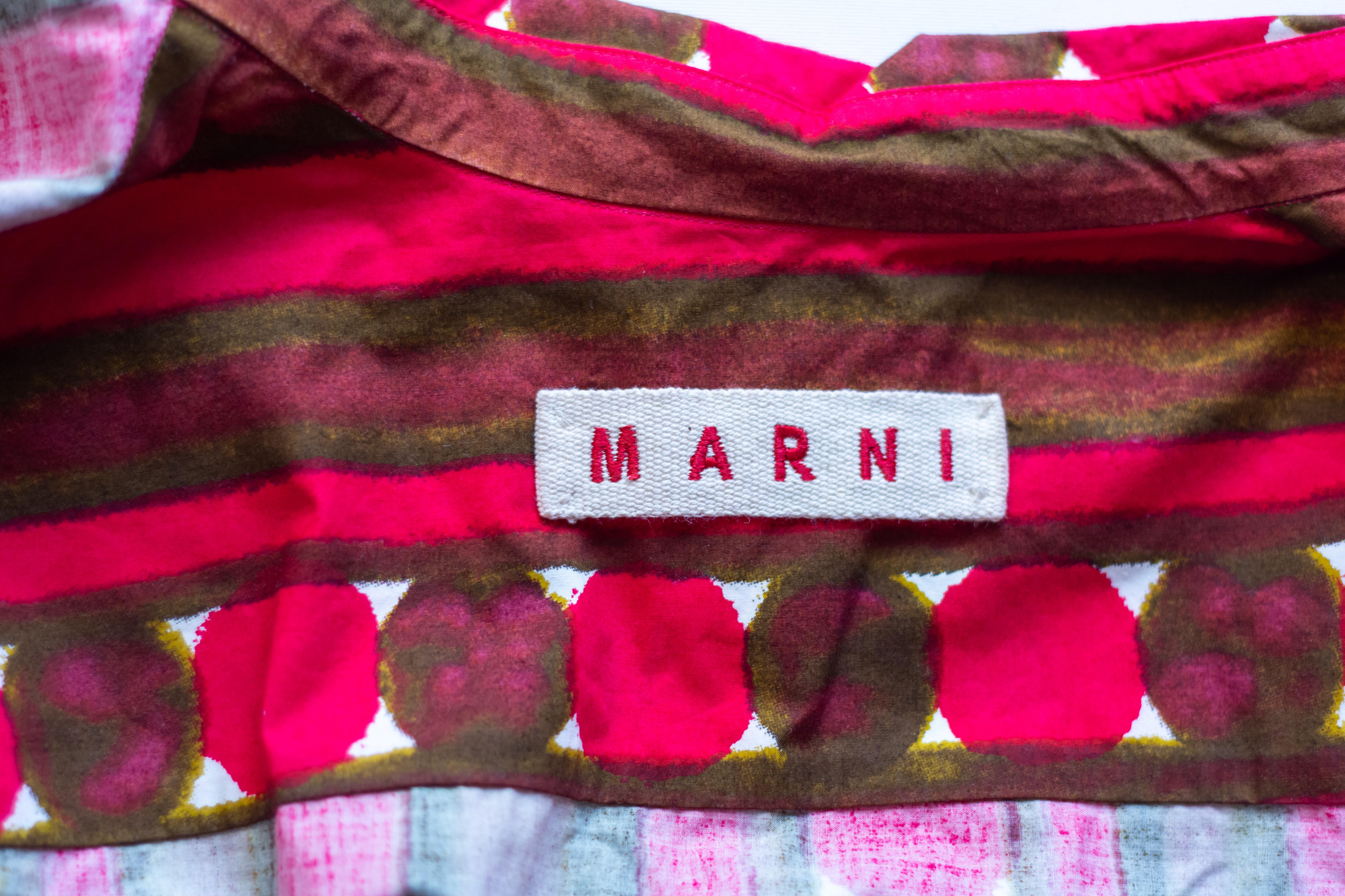 Women's Colourful  Stripe Marni Cotton Shirt For Sale