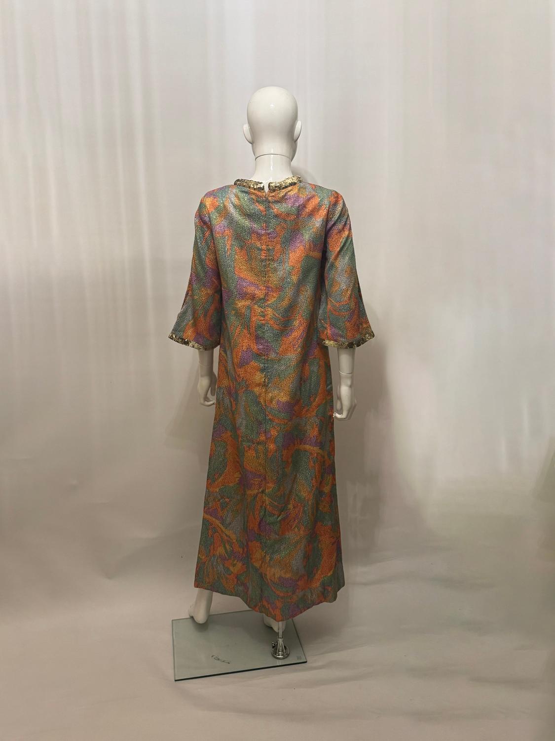 Colourful Vintage Evening Gown with Sequin Detail by Rosi , Santander Bon état - En vente à London, GB