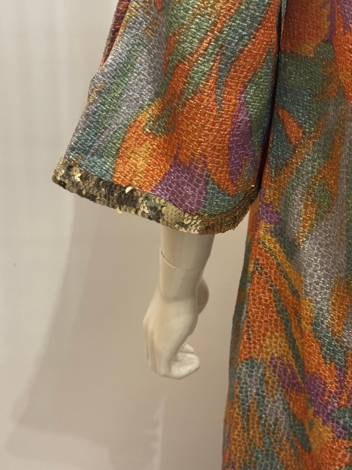 Colourful Vintage Evening Gown with Sequin Detail by Rosi , Santander Pour femmes en vente