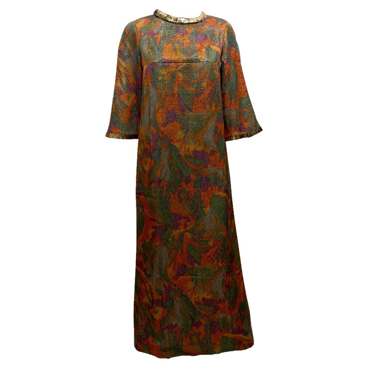 Colourful Vintage Evening Gown with Sequin Detail by Rosi , Santander en vente