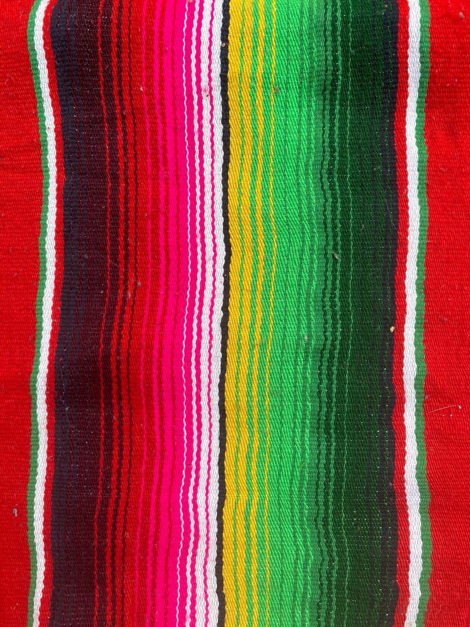 20th Century Colourful Vintage Hand Woven Runner For Sale