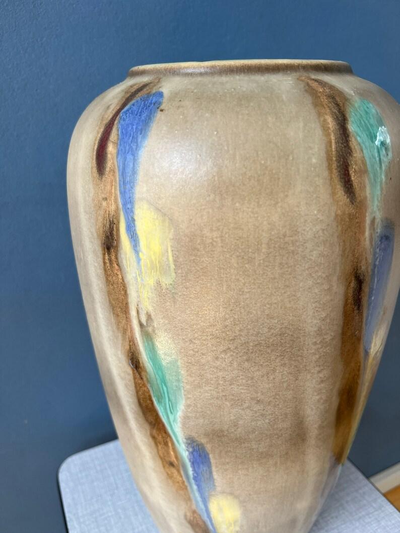 Colourful West Germany Ceramic Vase, 1970s For Sale 1
