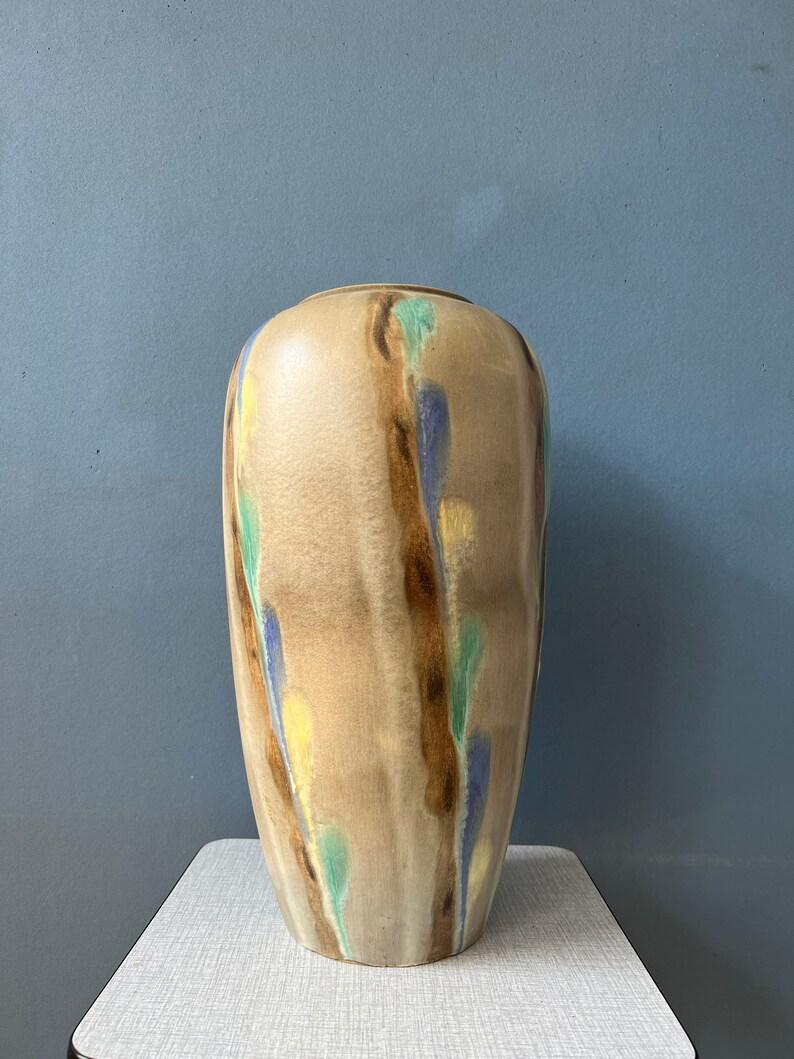 Colourful West Germany Ceramic Vase, 1970s For Sale 3