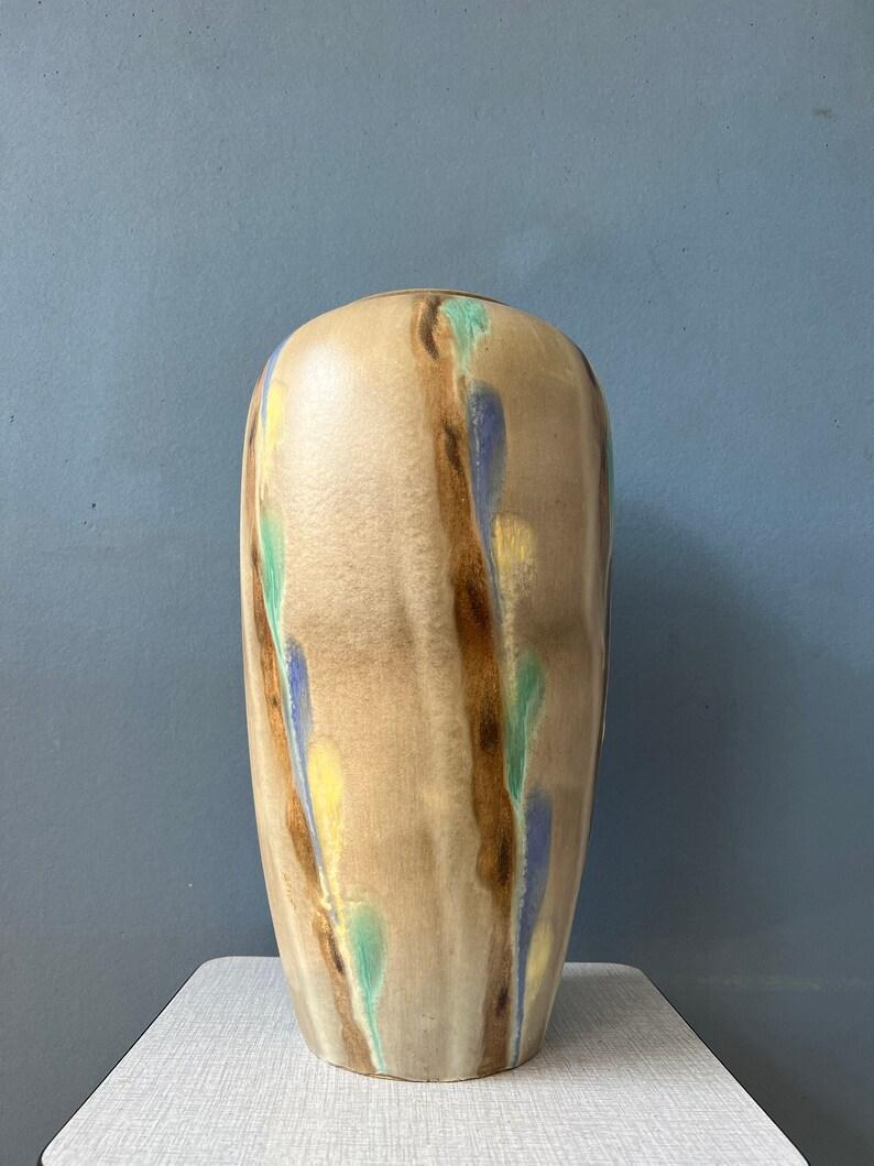 Colourful West Germany Ceramic Vase, 1970s For Sale 4