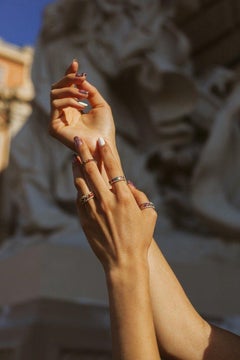 Colourful Zirconia Fine Silver Ring