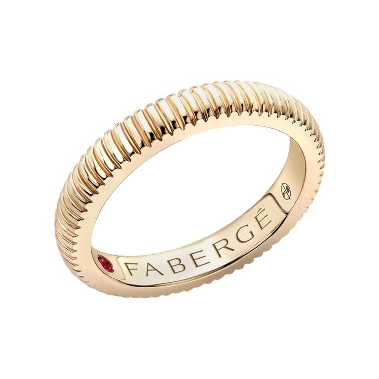 For Sale:  Fabergé Colours of Love Yellow Gold Fluted Ring