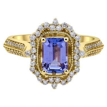 1.42ct Tanzanite And Diamond Ring For Sale