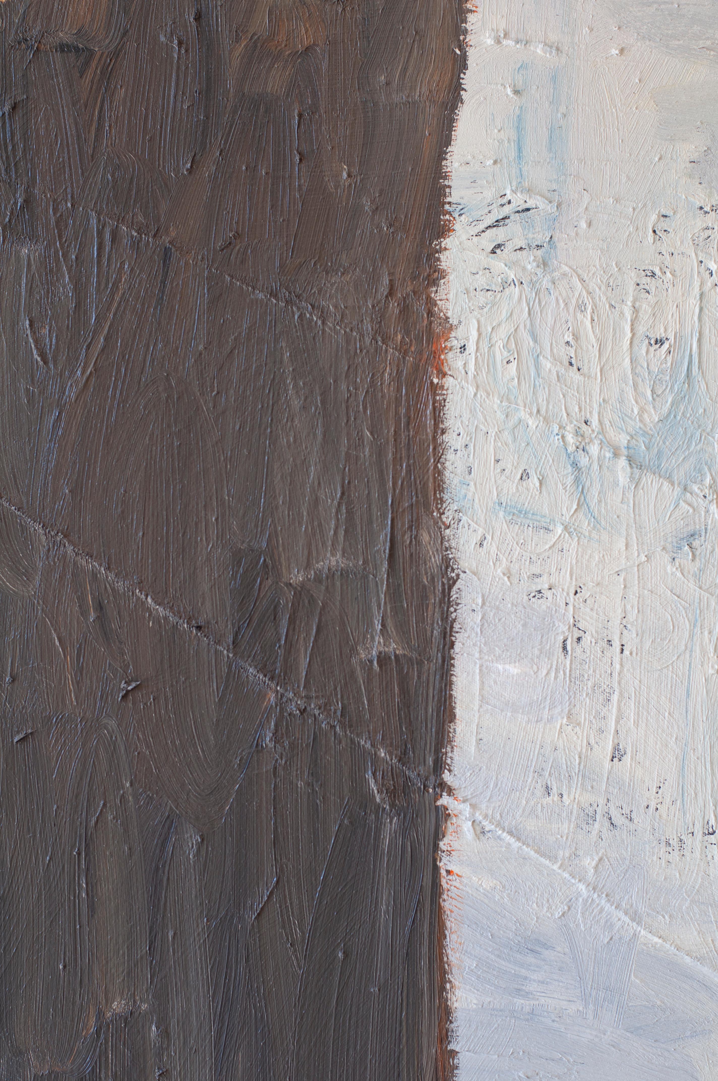 ABSTRACT Opera d'arte Pillar 17 dell'artista contemporaneo Colt Seager Brown Olio in vendita 1