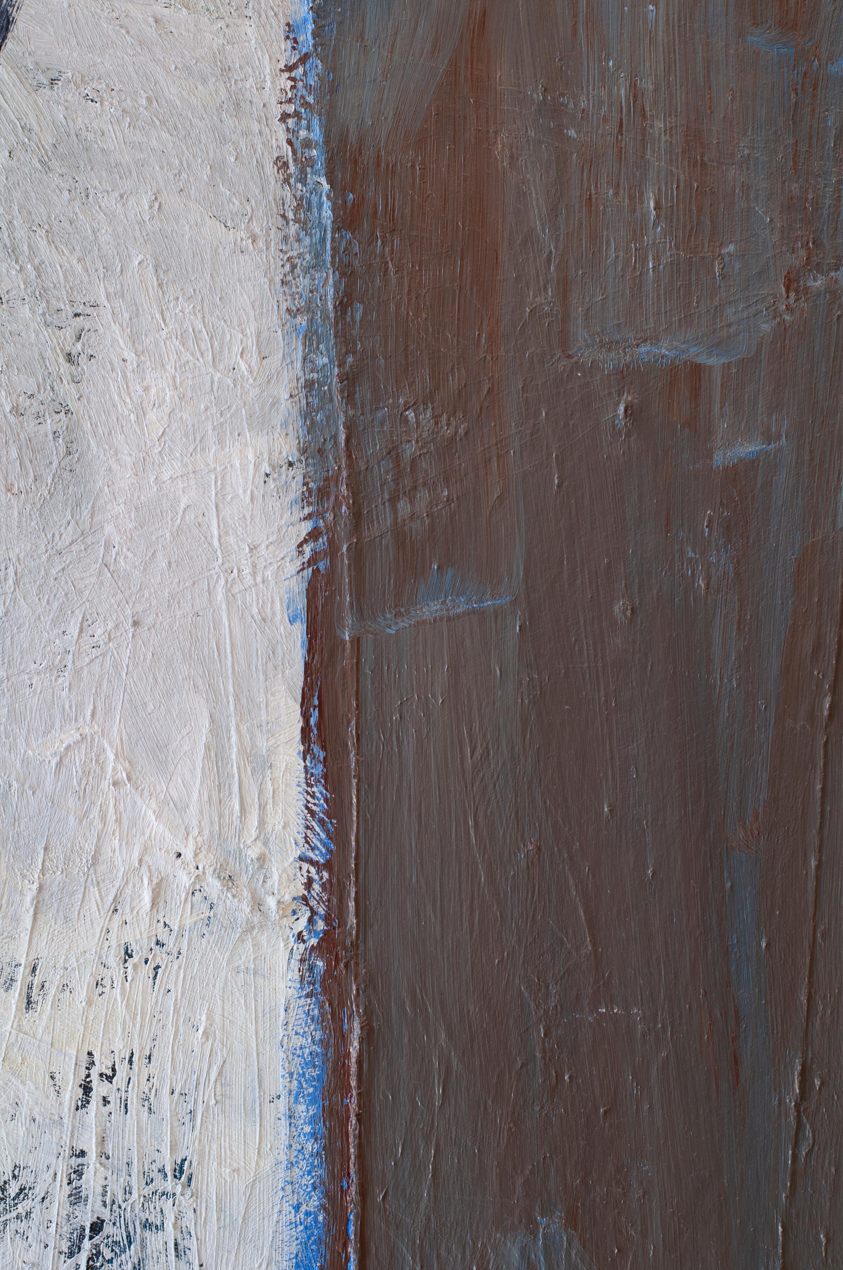 ABSTRACT Opera d'arte Pillar 17 dell'artista contemporaneo Colt Seager Brown Olio in vendita 2