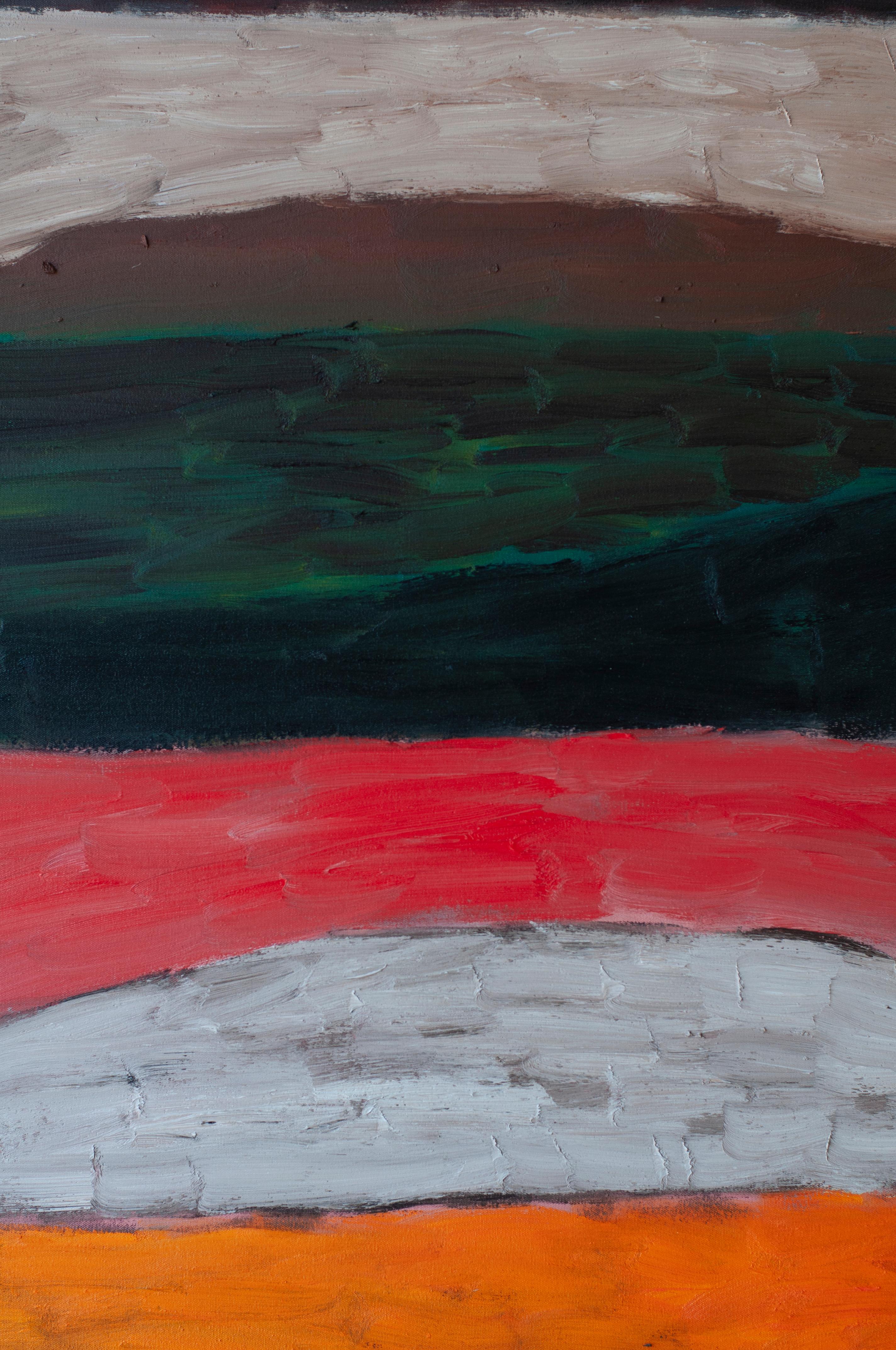 ABSTRACT Obra de Arte Sin Título del Artista Contemporáneo Colt Seager Paisaje Marrón en venta 1