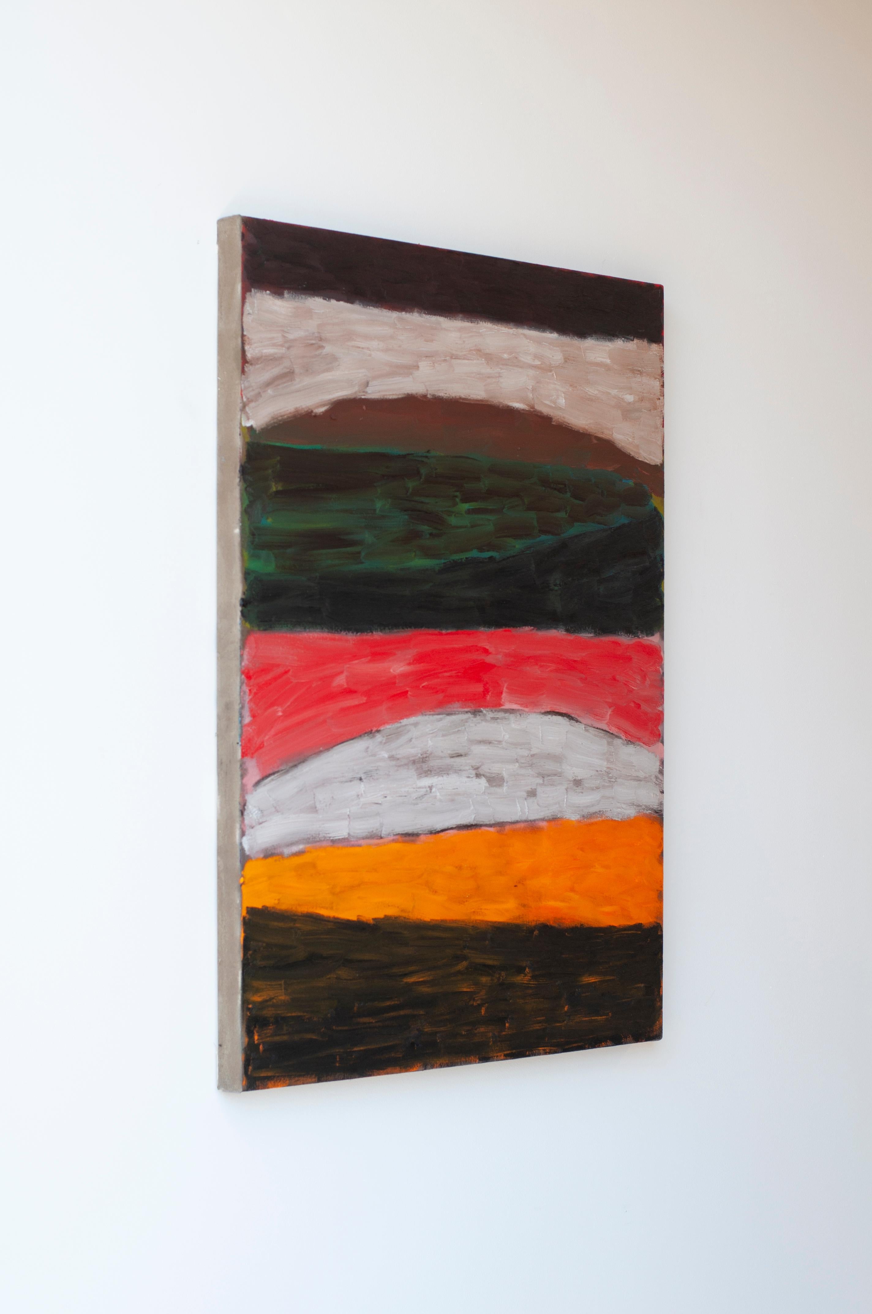 ABSTRACT Obra de Arte Sin Título del Artista Contemporáneo Colt Seager Paisaje Marrón en venta 2