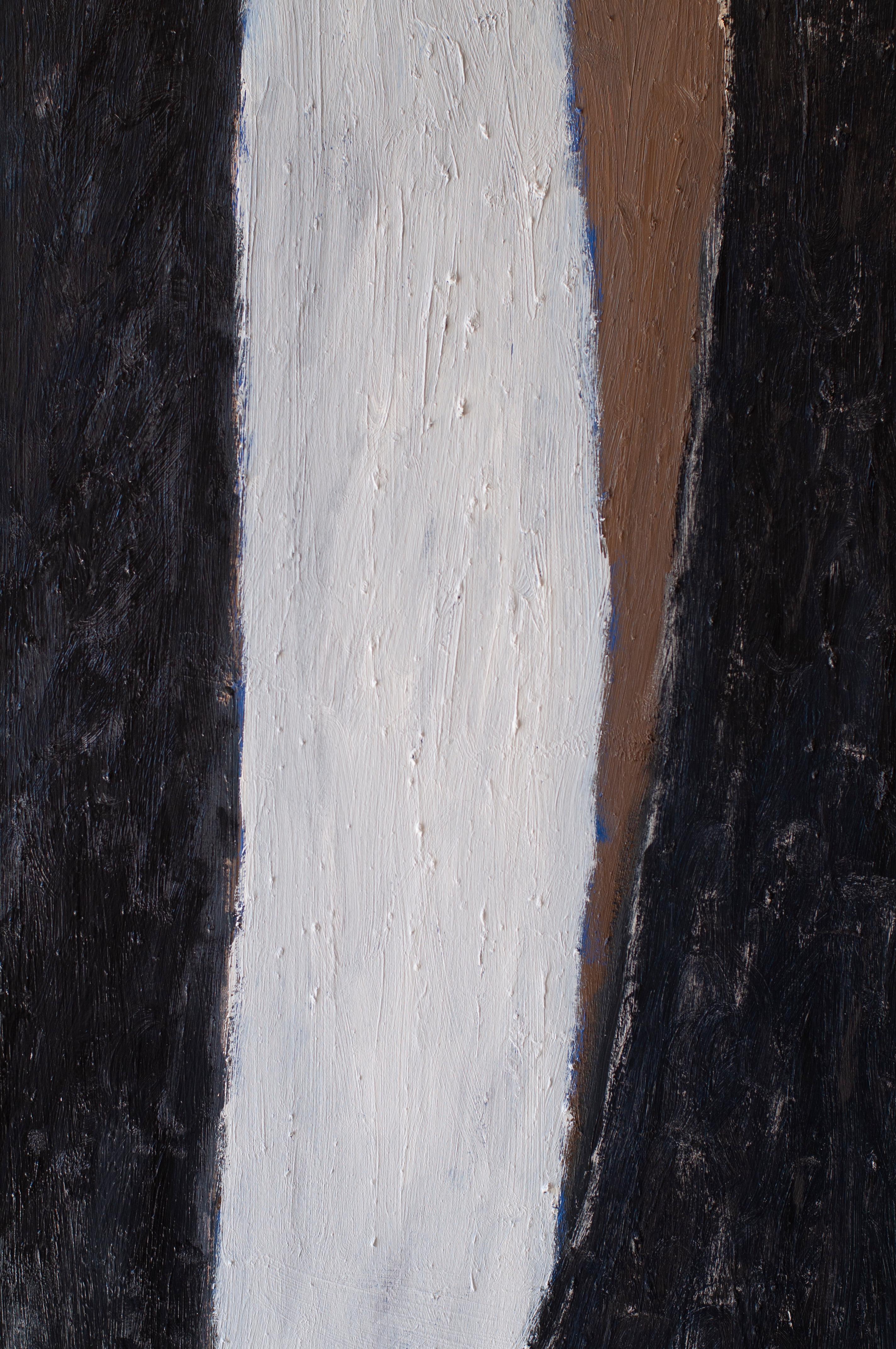 ABSTRACT Artwork White Forest by Contemporary Artist Colt Seager Landscape Brown For Sale 2