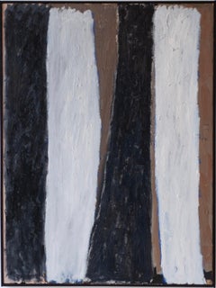 ABSTRACT Obra de Arte Bosque Blanco por el Artista Contemporáneo Colt Seager Paisaje Marrón