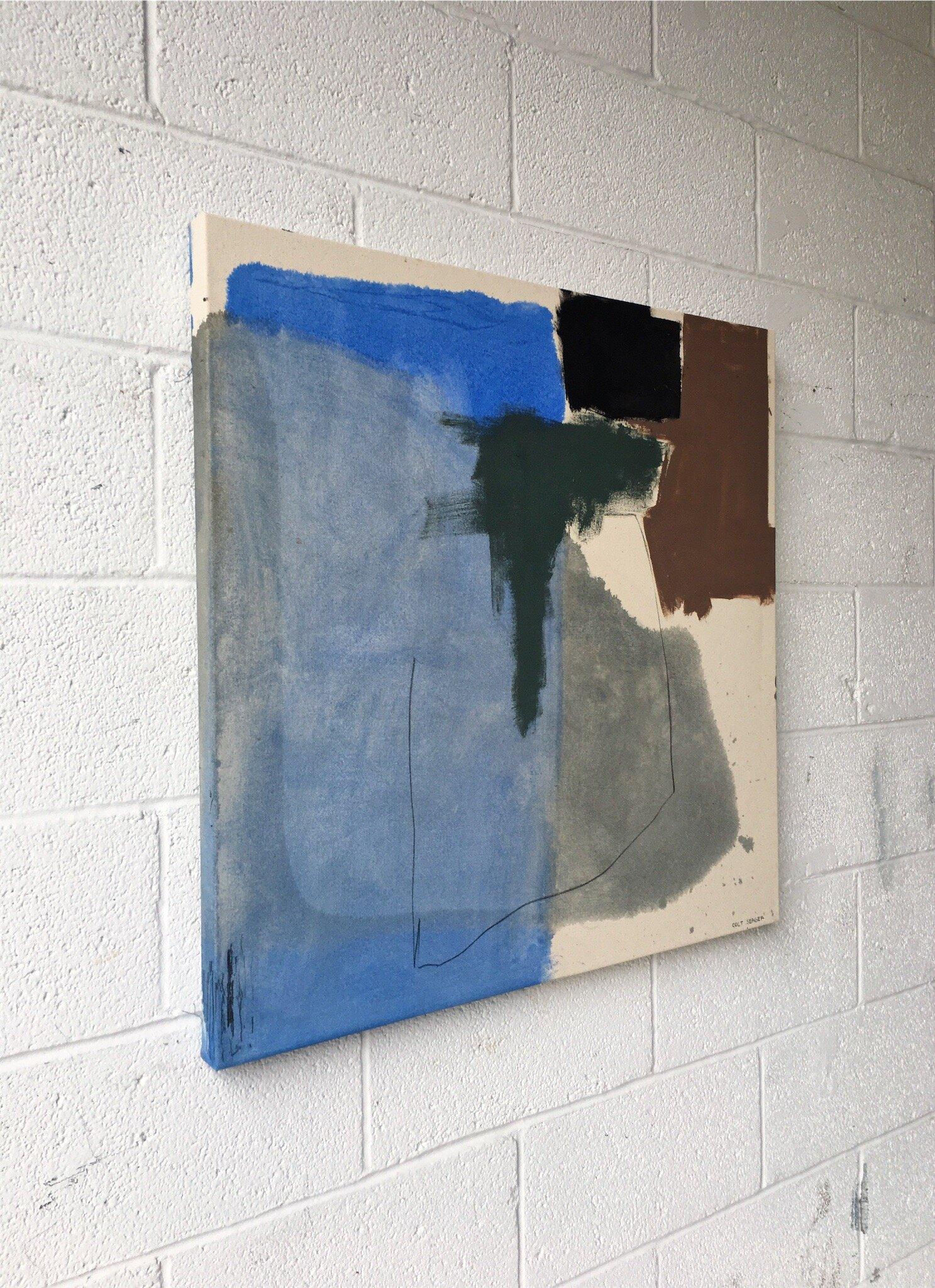 Le long du Creek n° 2 - Gris Abstract Painting par Colt Seager