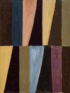Peinture abstraite contemporaine de Colt Seager, champ de couleur géométrique, toile à l'huile