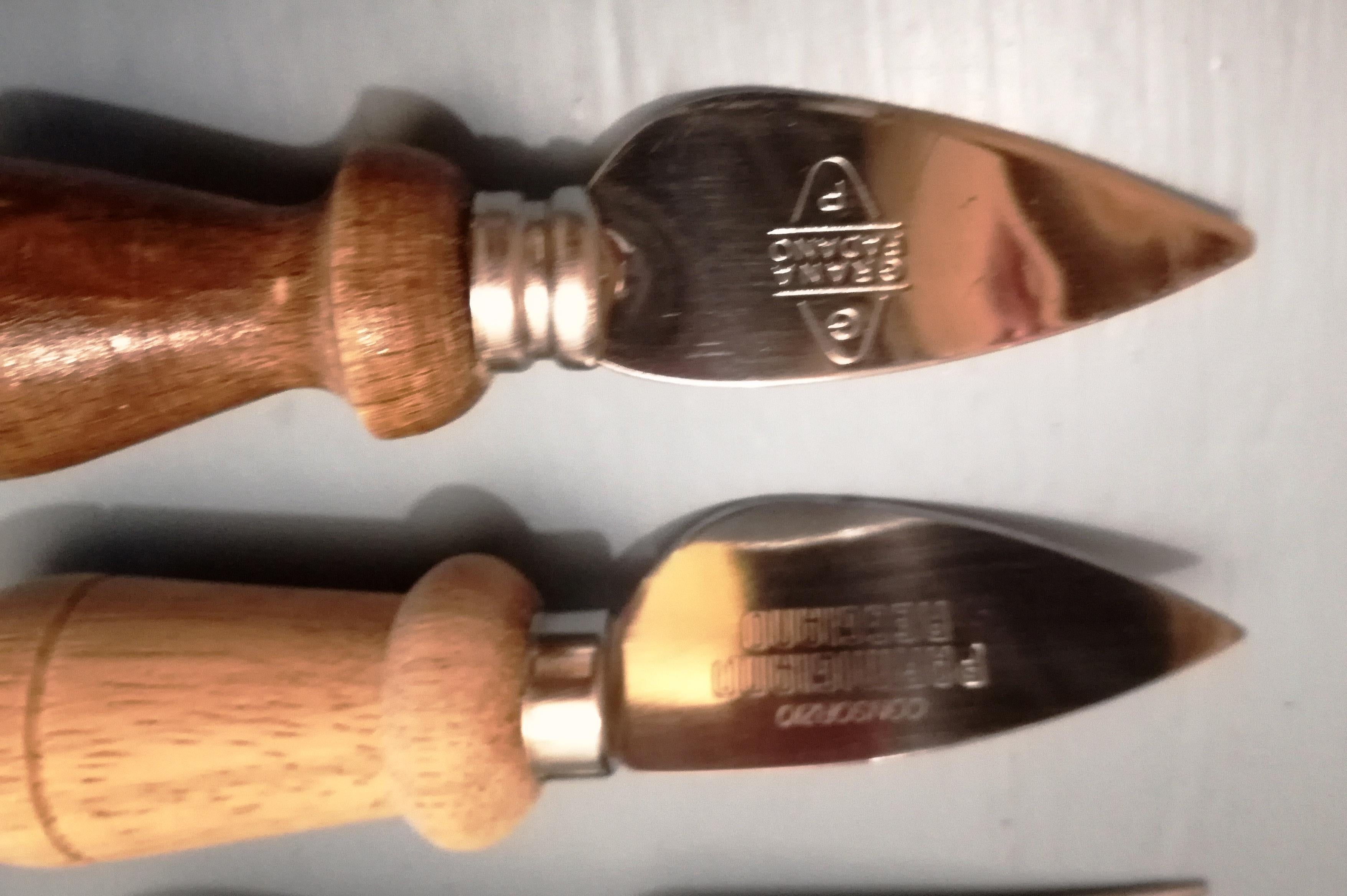 coltellini da Parmigiano Reggiano, con marchio originale. anni 90 For Sale 1