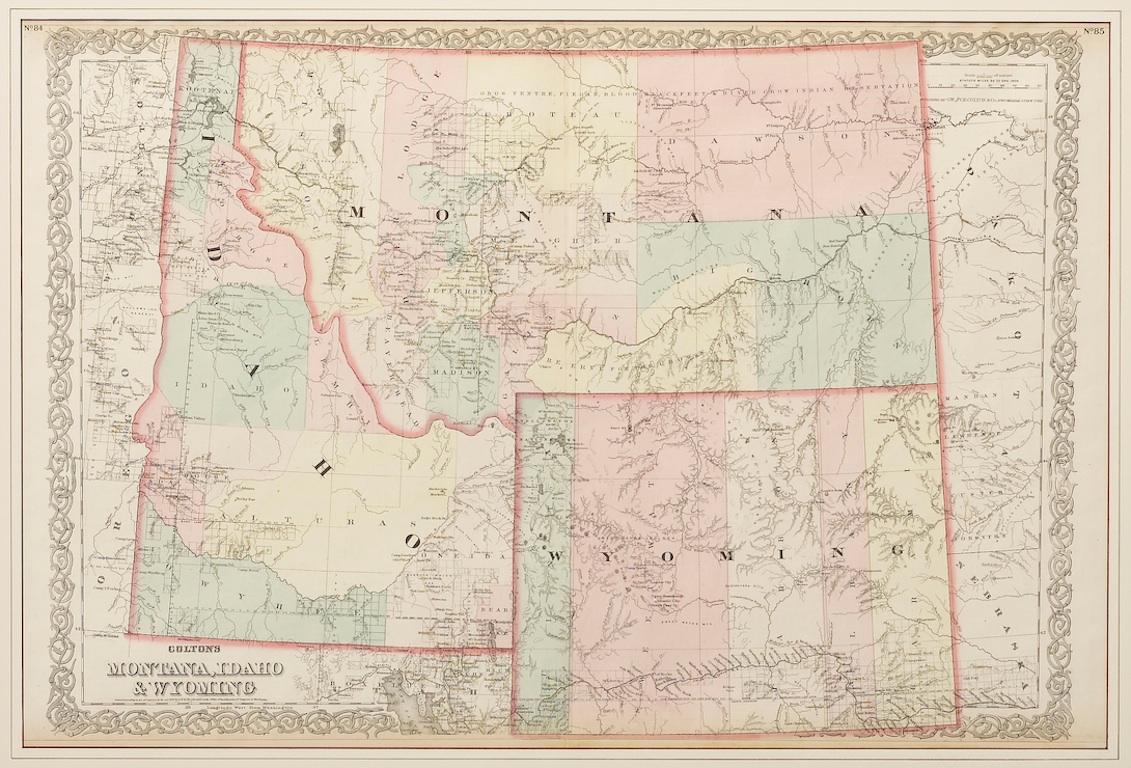 map of wyoming and montana