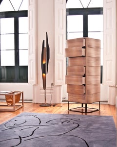 Coltrane Floor Lamp in Black and Steel