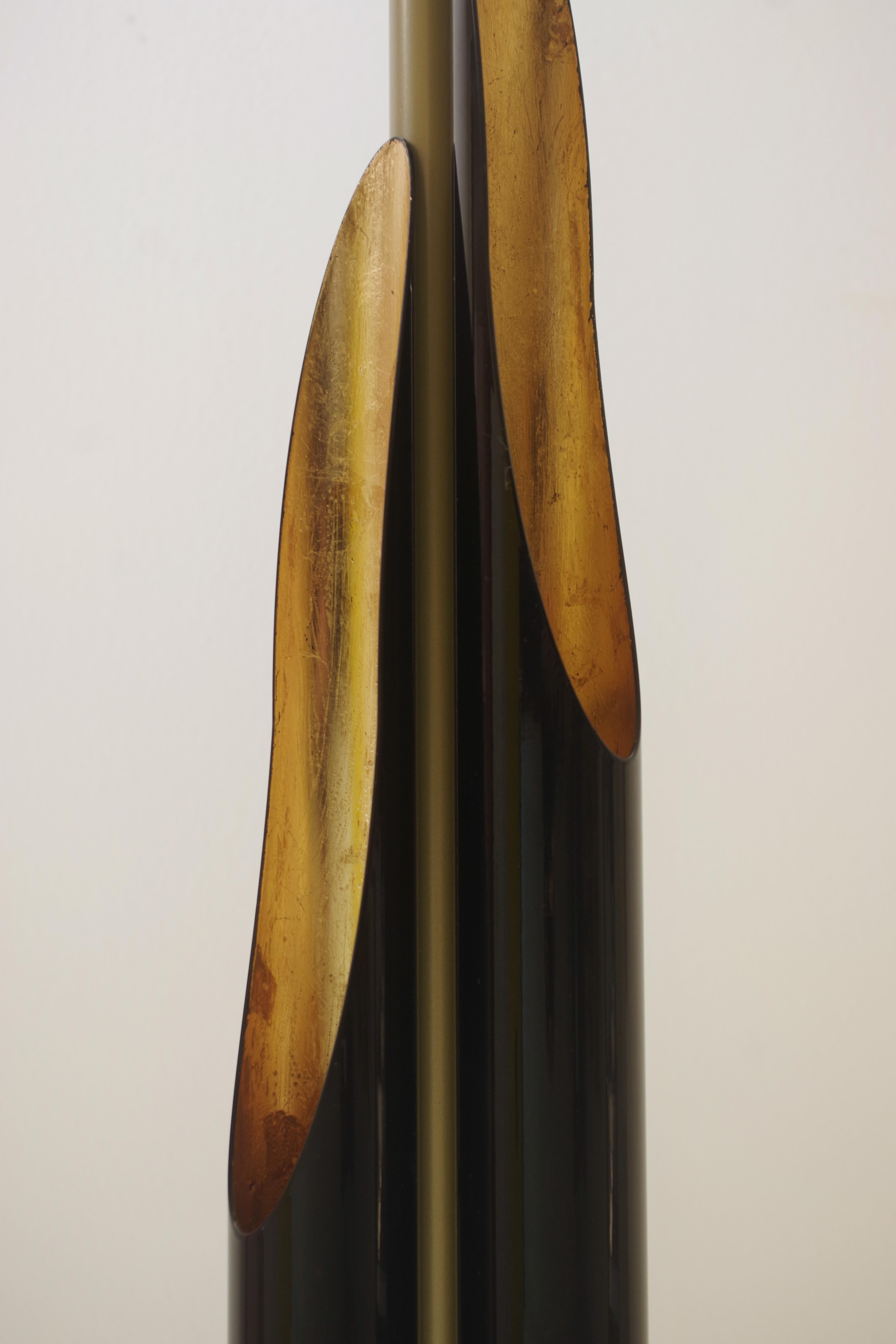 Lampadaire Coltrane - Éclairage de luxe moderne en laiton et noir mat en vente 1