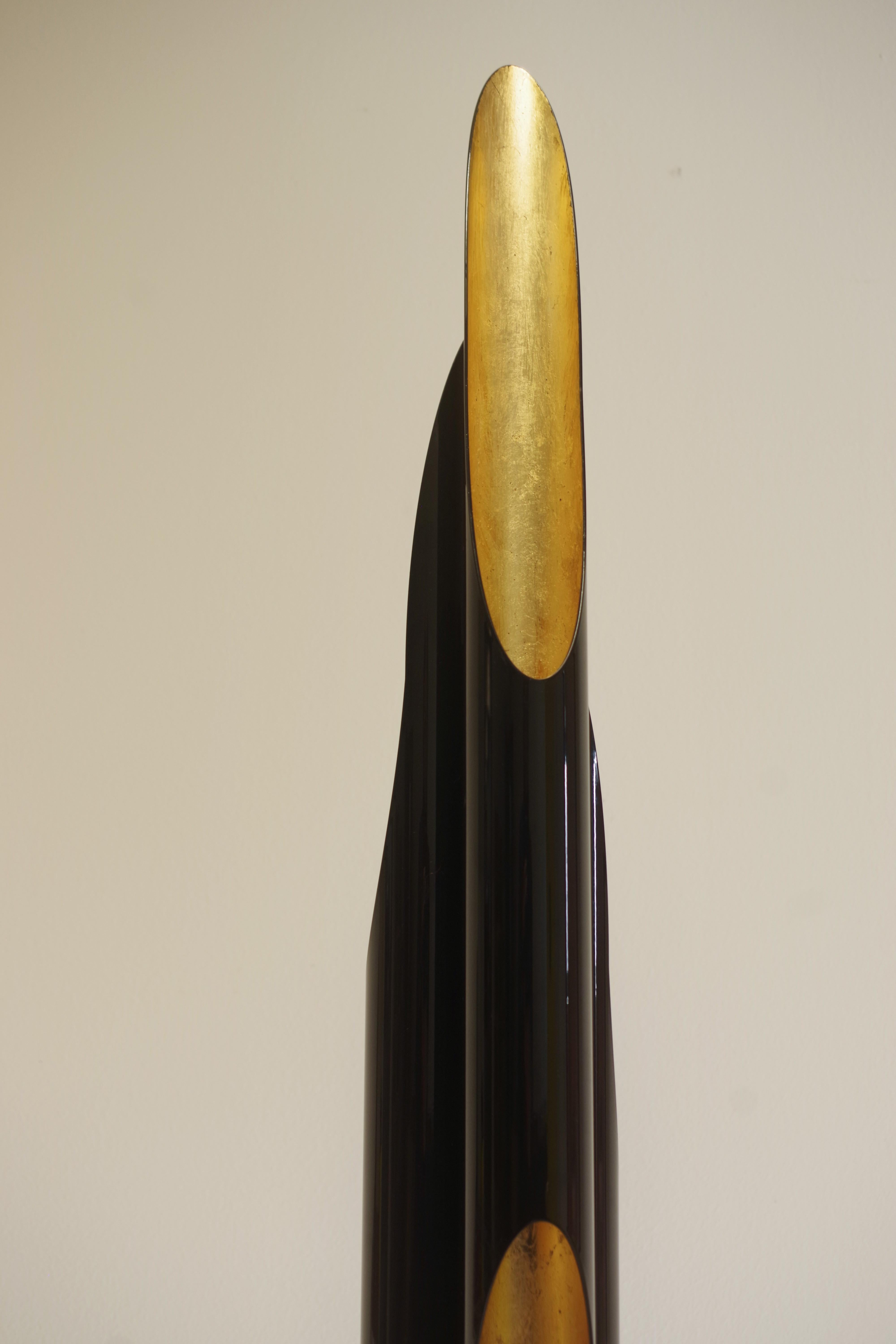 Lampadaire Coltrane - Éclairage de luxe moderne en laiton et noir mat en vente 2