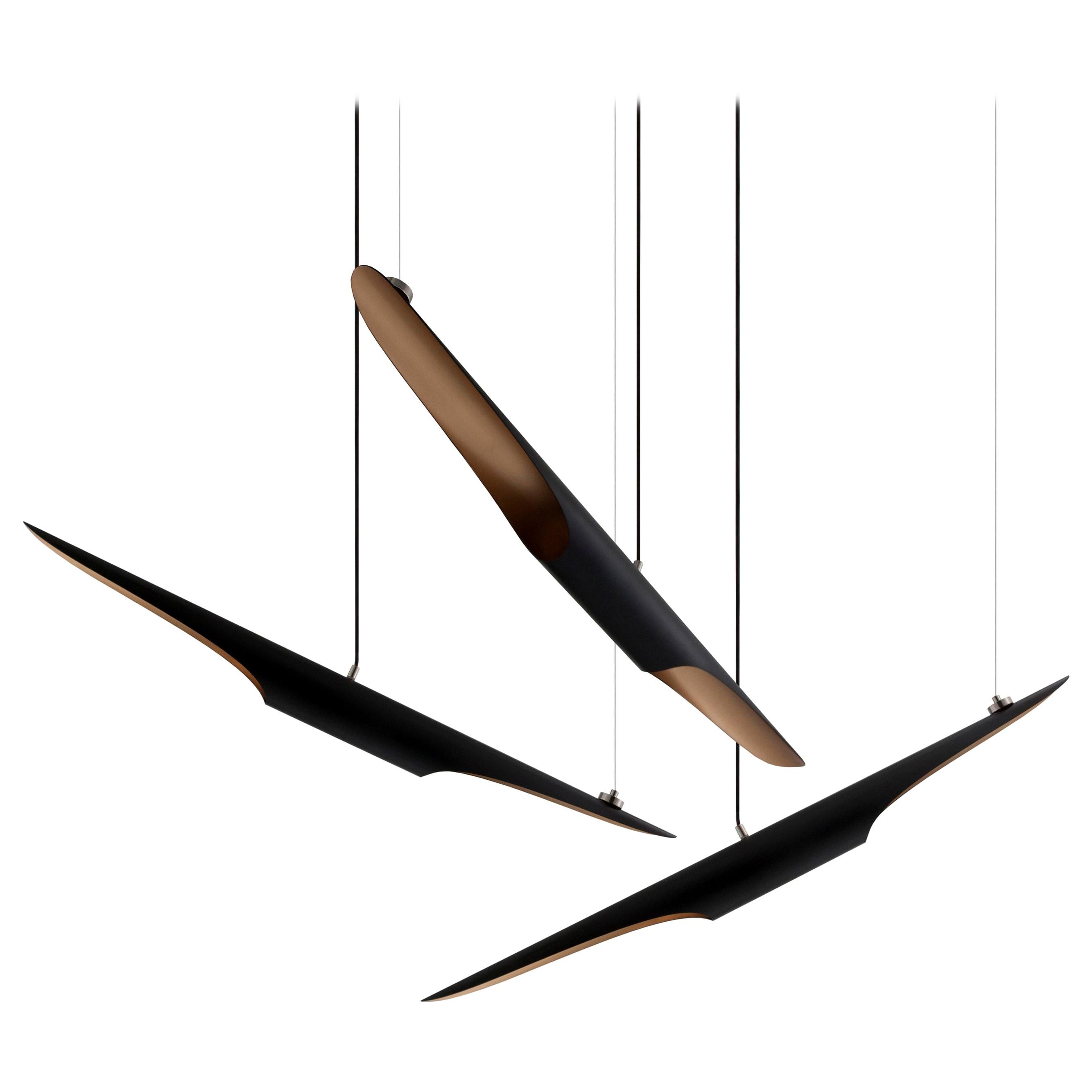 Mid-Century Modern Coltrane Steel Suspension Light by Delightfull For Sale