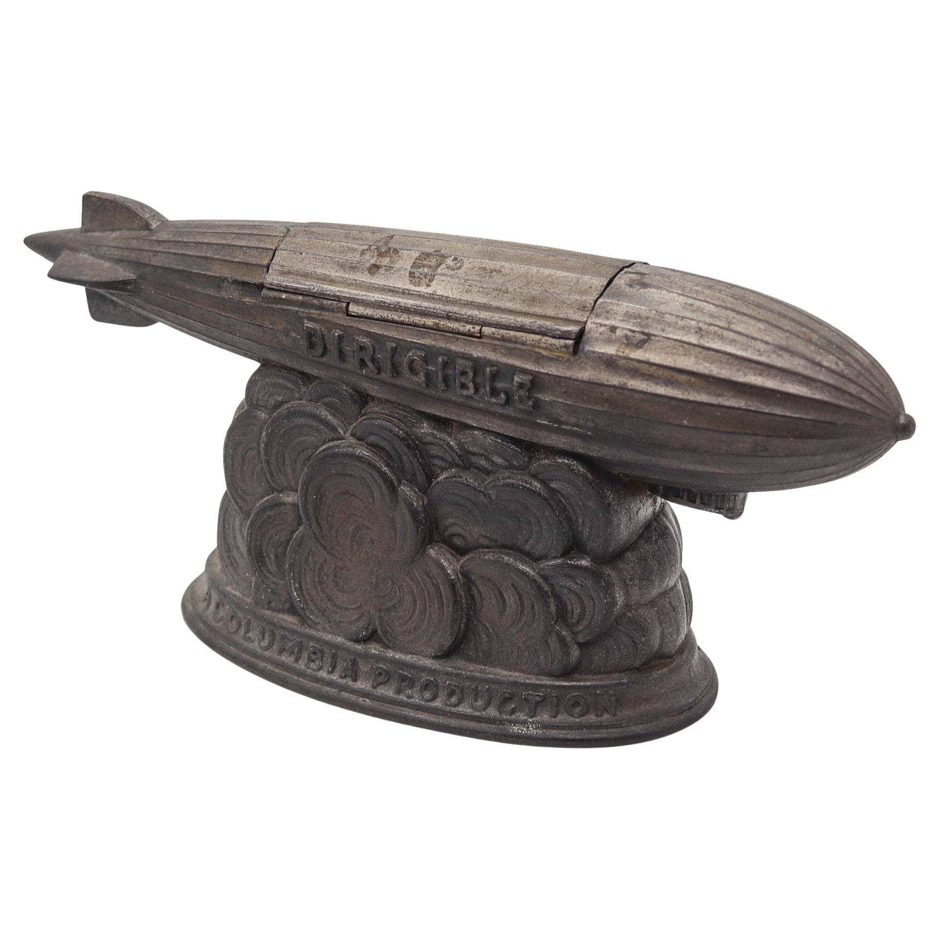COLUMBIA 1931 Antique Dirigible Zeppelin Movie Figural Desk Cigarette Holder