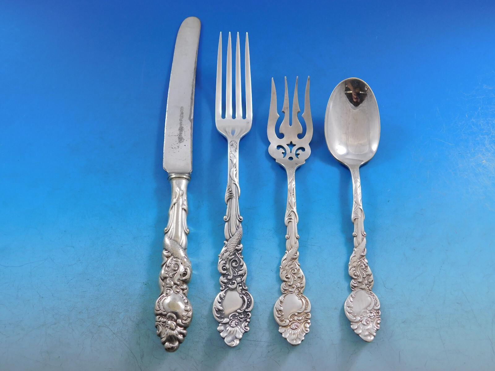 Columbia by 1847 Rogers Silverplate Flatware Set for 12 Service 104 pcs For Sale 3