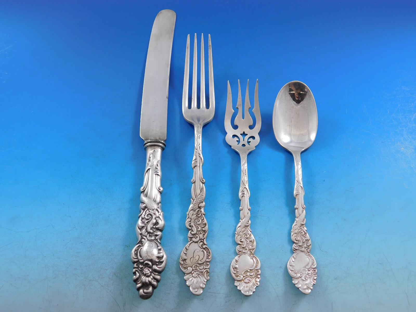 Columbia by 1847 Rogers Silverplate Flatware Set for 12 Service 104 pcs For Sale 4