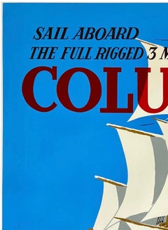 COLUMBIA - FRONTIERLAND DISNEYLAND Original Vintage Silkscreen Attraction Poster