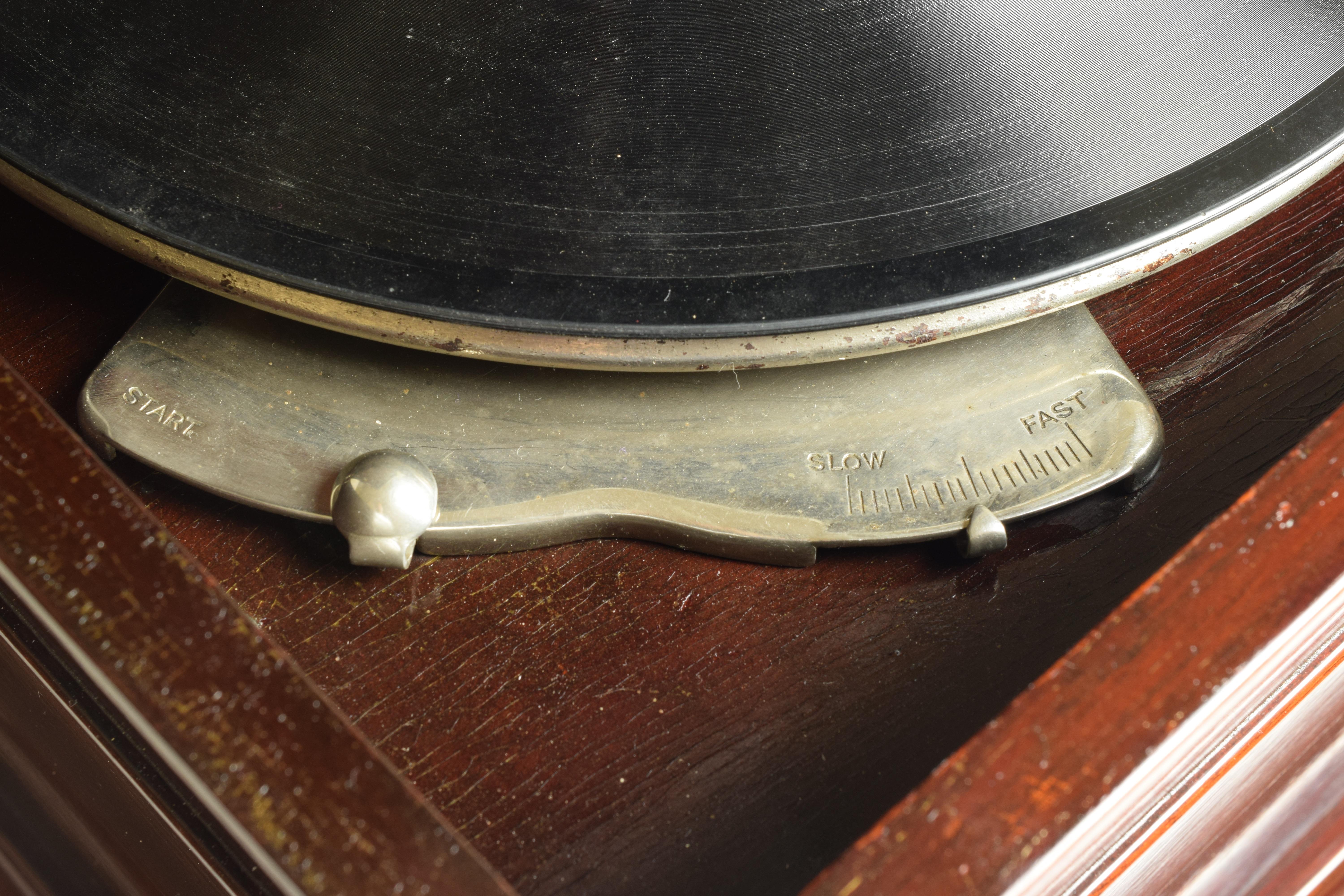 19th Century Columbia No.120 Mahogany Table Top Wind-Up Gramophone