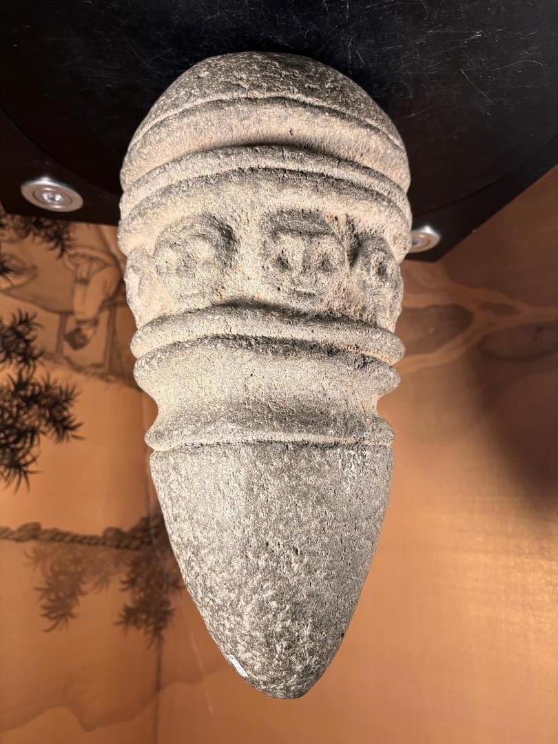Río Columbia Masivo  Mortero Ceremonial de Piedra Tallada Pre Contacto Nueve Efigies en venta 5