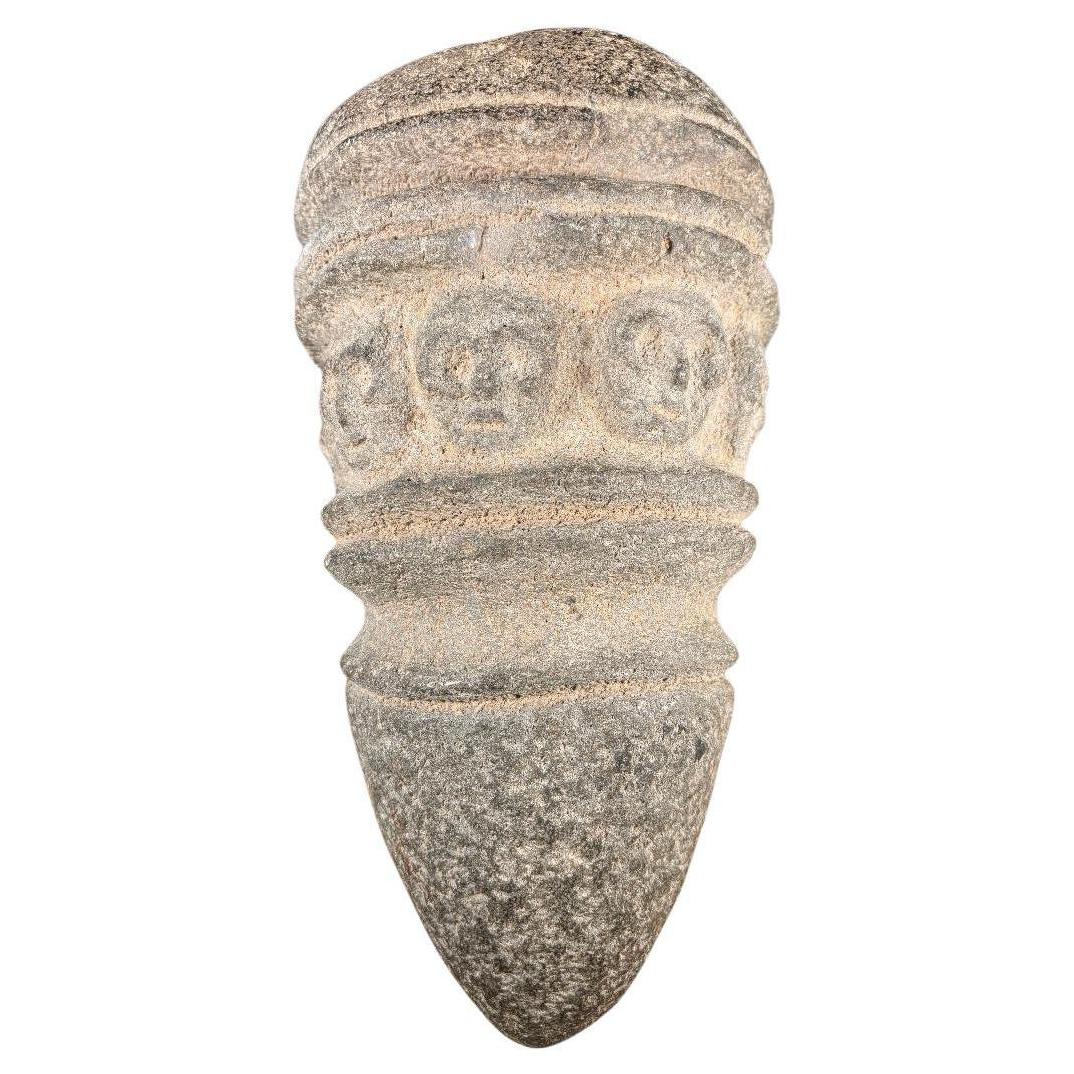 Columbia River Massiv  Prä contact geschnitzter Stein Neun Effigies Zeremonieller Mortar aus Stein