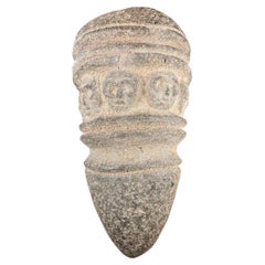 Columbia River Massiv  Prä contact geschnitzter Stein Neun Effigies Zeremonieller Mortar aus Stein