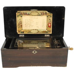 Antique Columbia Six Airs Swiss Cylinder Music Box, circa 1894