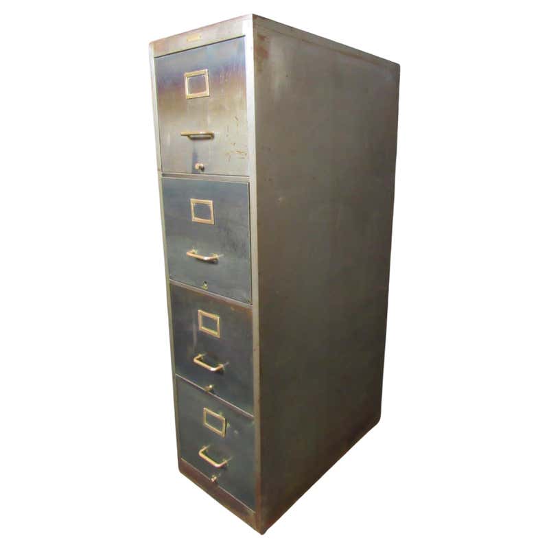Cole Steel Industrial Metal File Cabinet at 1stDibs