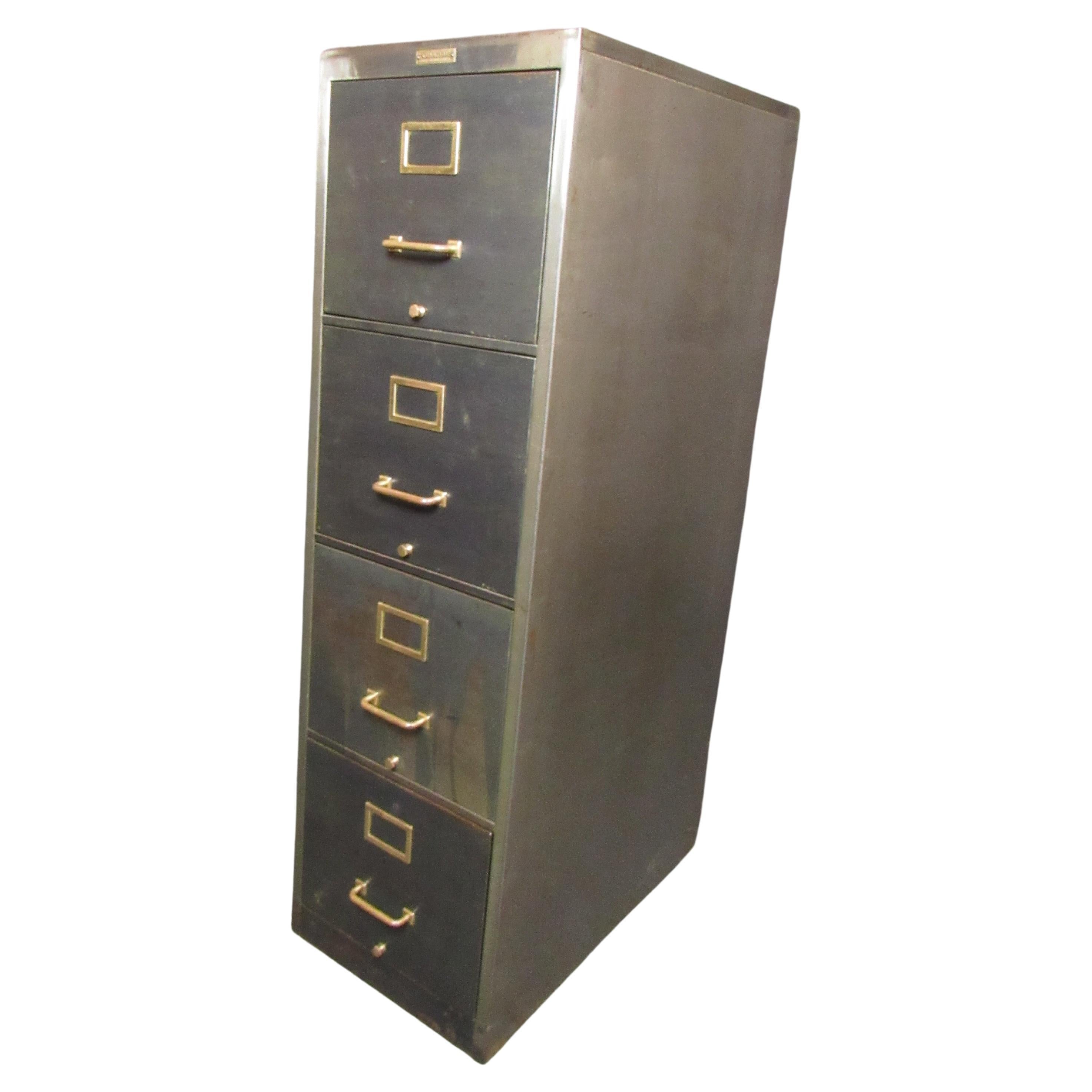 Columbia Steel Co. Industrial Metal Filing Cabinet