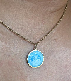 Columbia University Enamel & Gold Charm Pendant