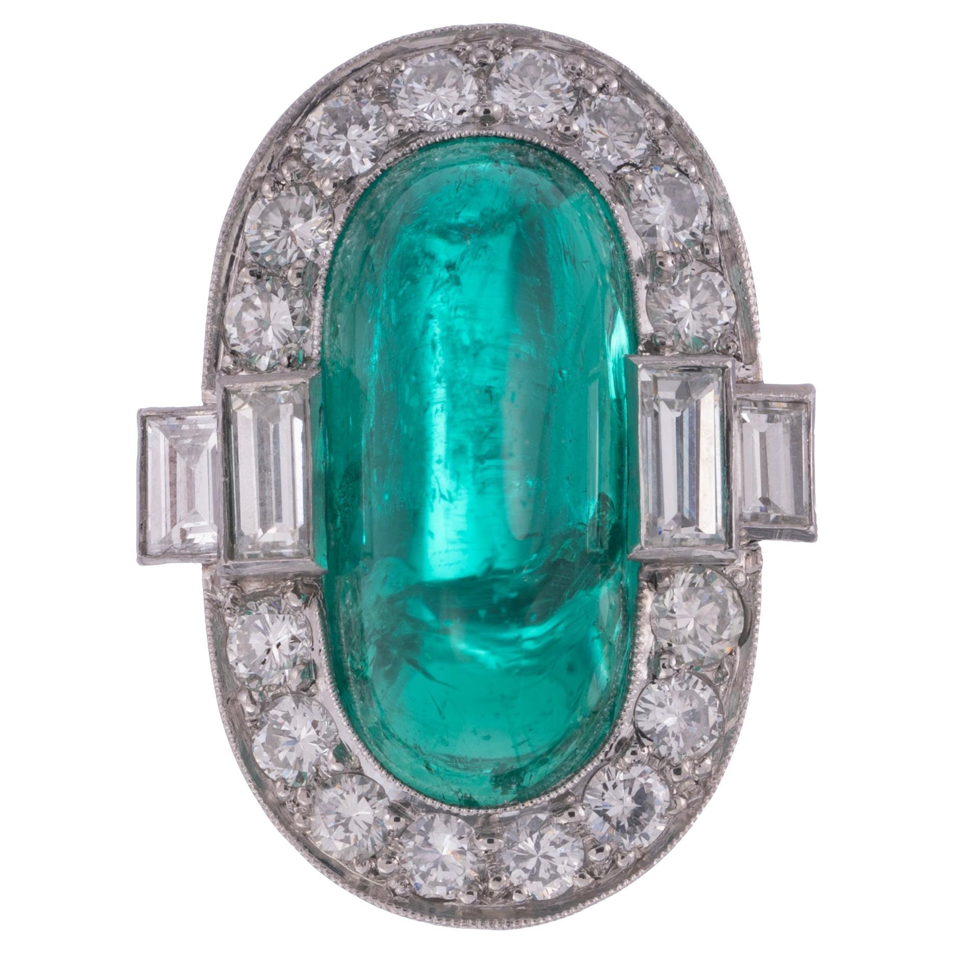 Anillo de platino "Pan de Azúcar" y diamantes de 7,40 ct de la década de 1960