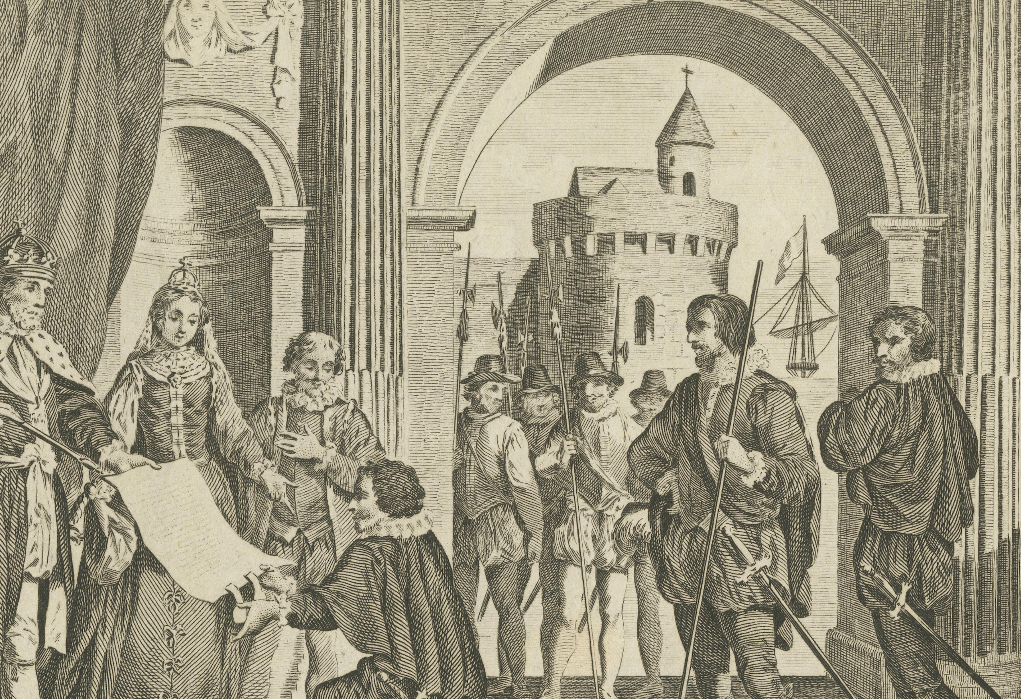 Columbus Presenting Discovery of America to Ferdinand & Isabella, 1787