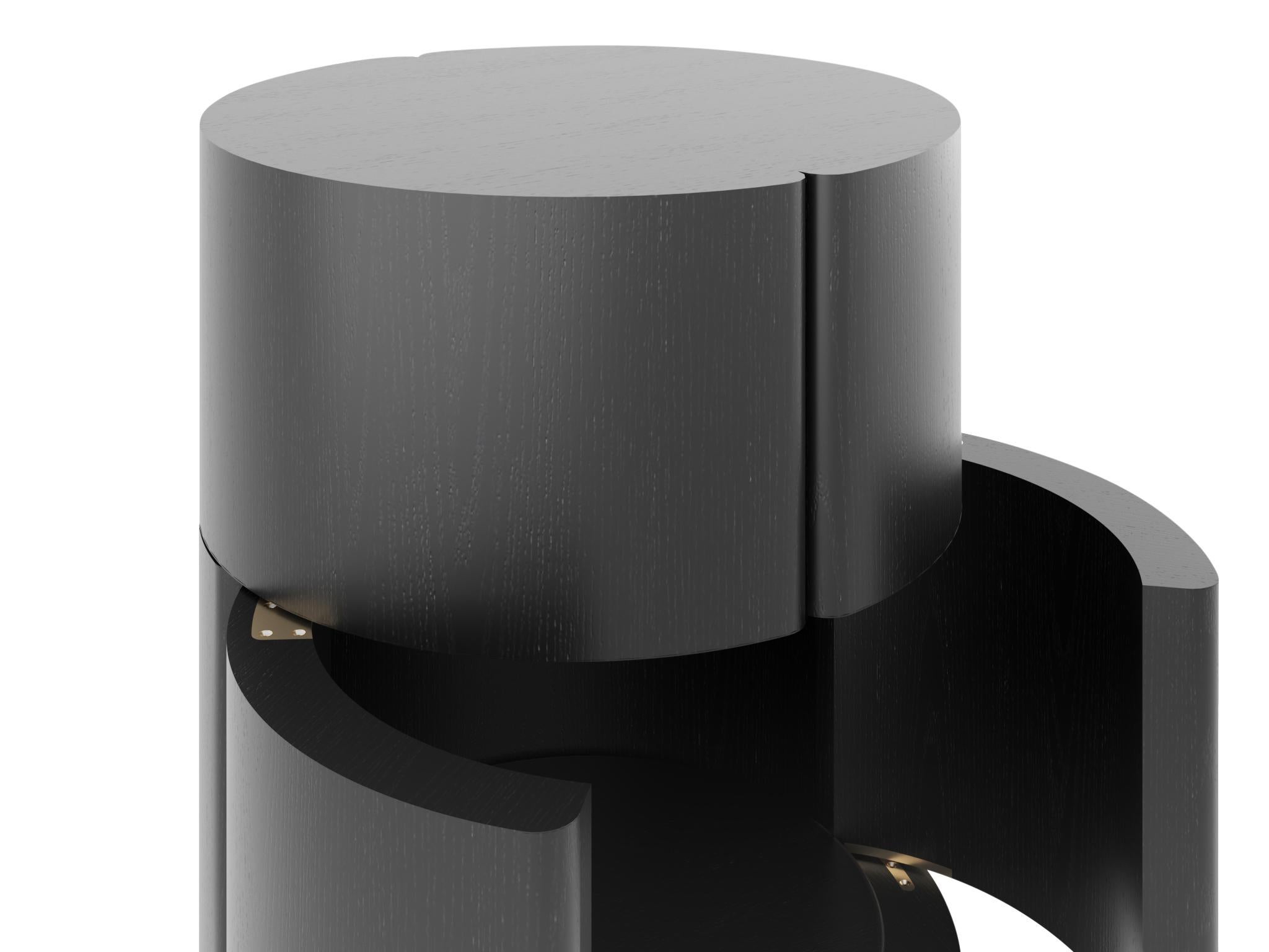 Säulenbar von Black Table Studio, schwarz, vertreten von Tuleste Factory (amerikanisch) im Angebot