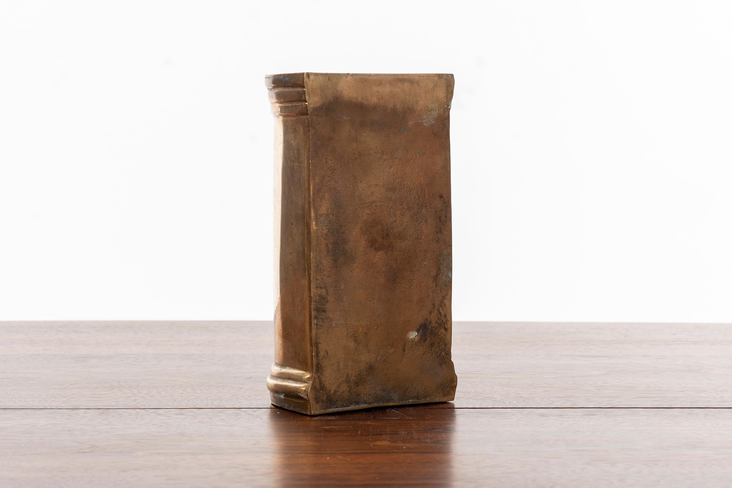 Column Book Ends, Brass Plated For Sale at 1stDibs