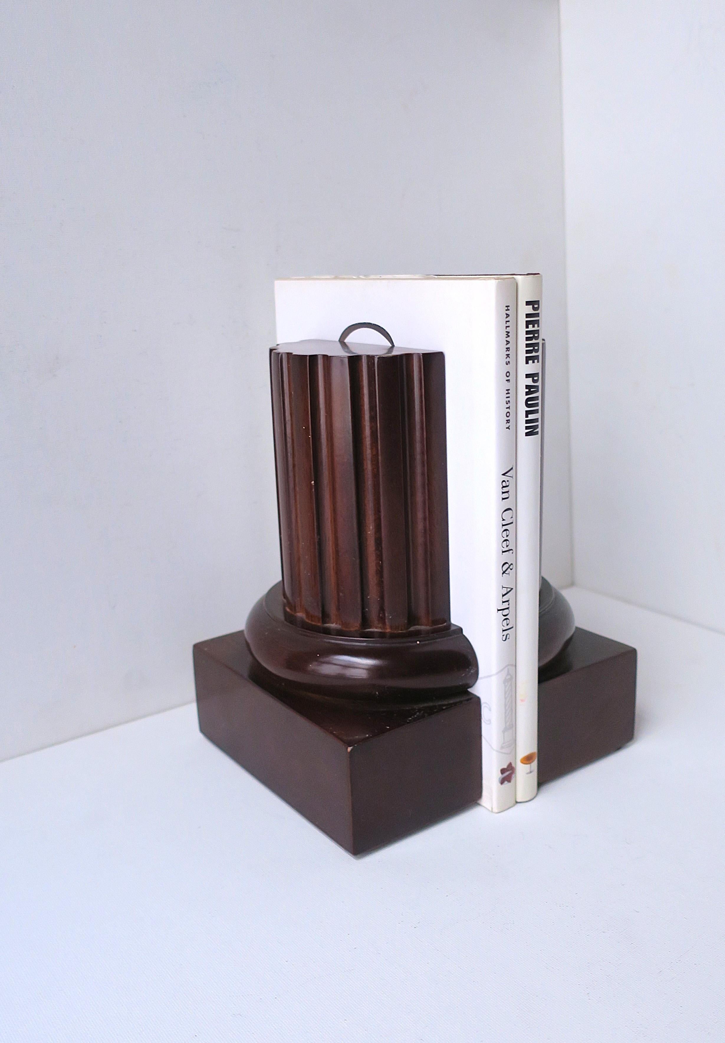 Malaysian Column Bookends, Pair For Sale
