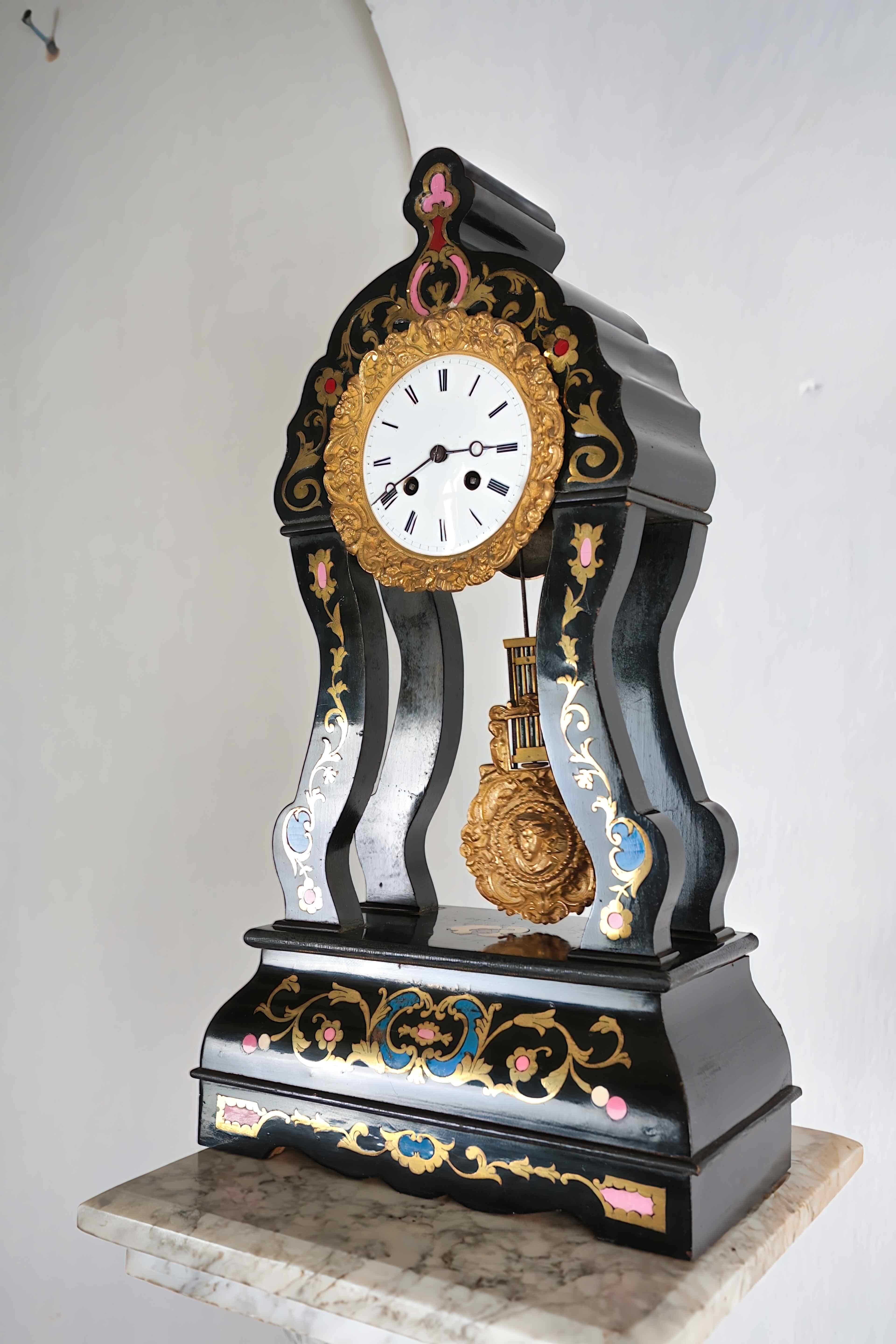 Column clock Charles X. Duplan and Salles, Paris For Sale at 1stDibs