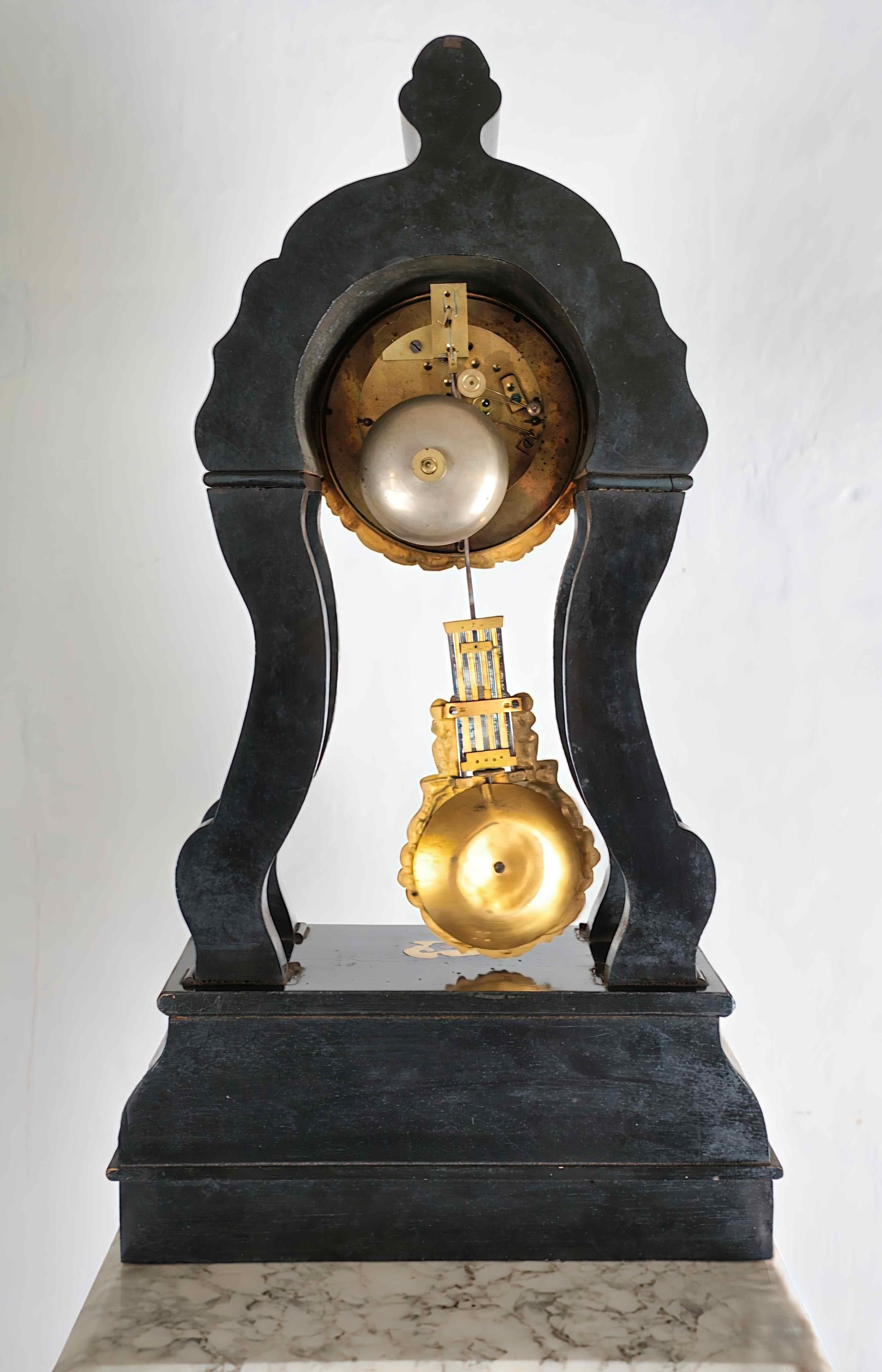 Column clock Charles X. Duplan and Salles, Paris For Sale at 1stDibs
